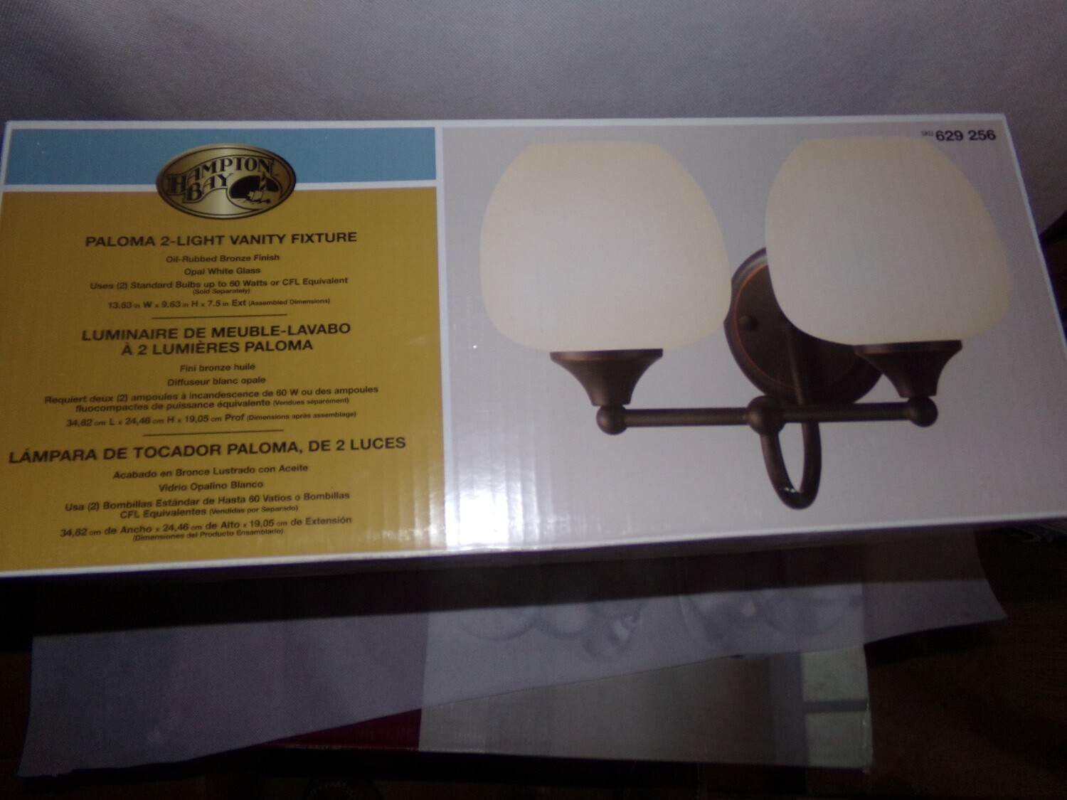 Hampton Bay Paloma 2 Light  Vanity Bronze