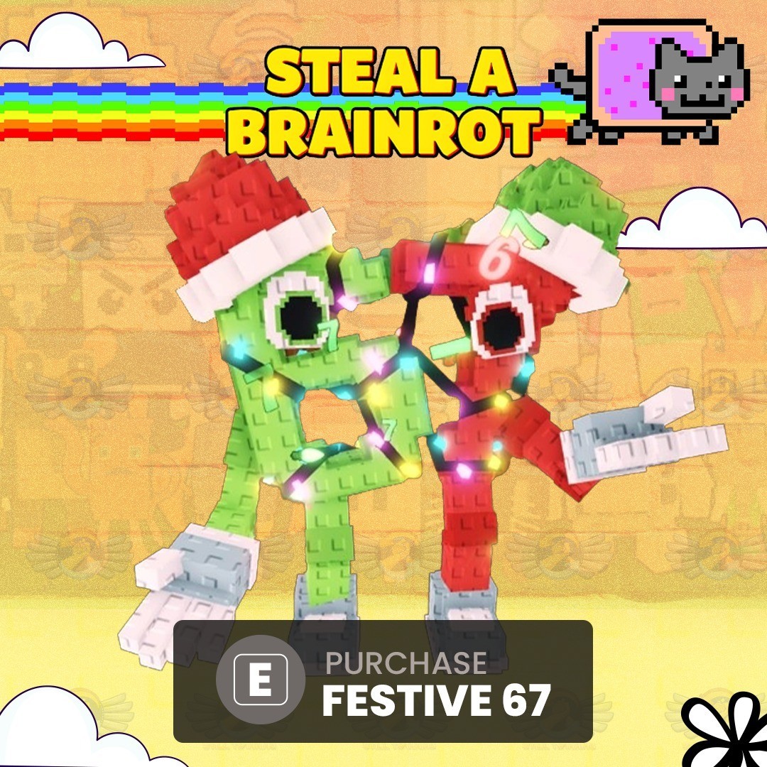 Secret Festive 67- Steal a Brainrot