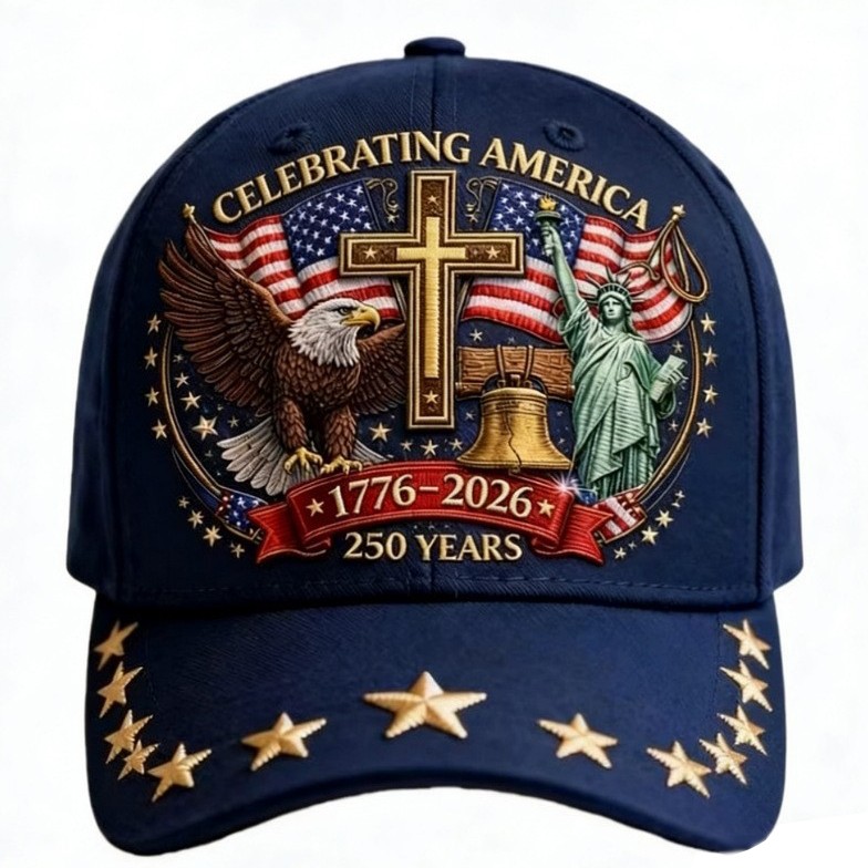 250th Anniversary USA Hat American Flag Adjustable Baseball Cap for Men Women US