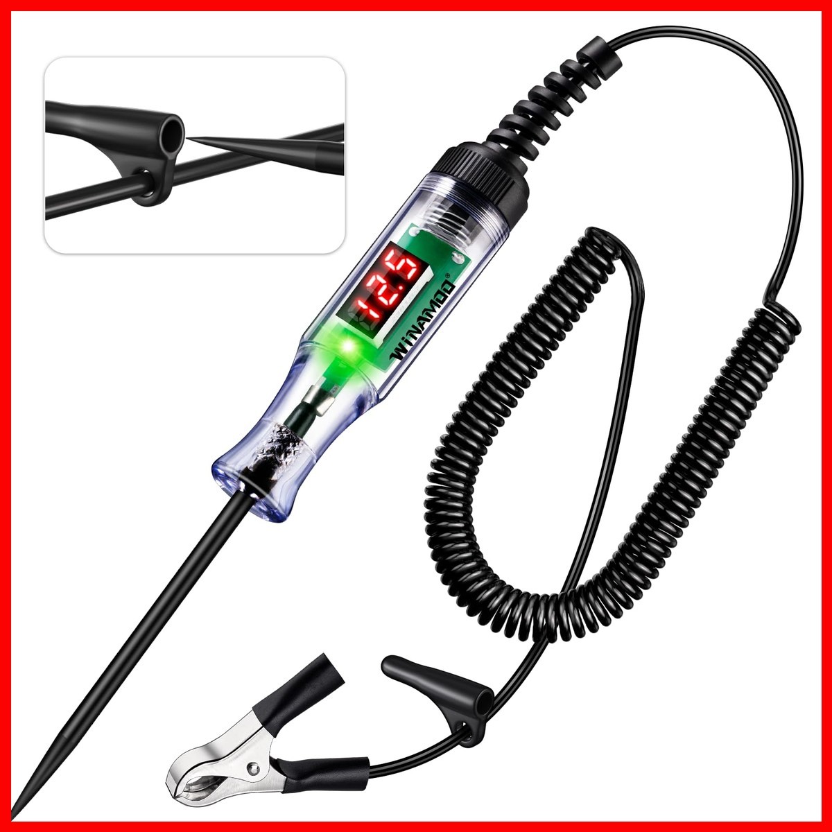 Winamoo Automotive Test Light 3-48V Led Digital Voltage Display Auto Circuit
