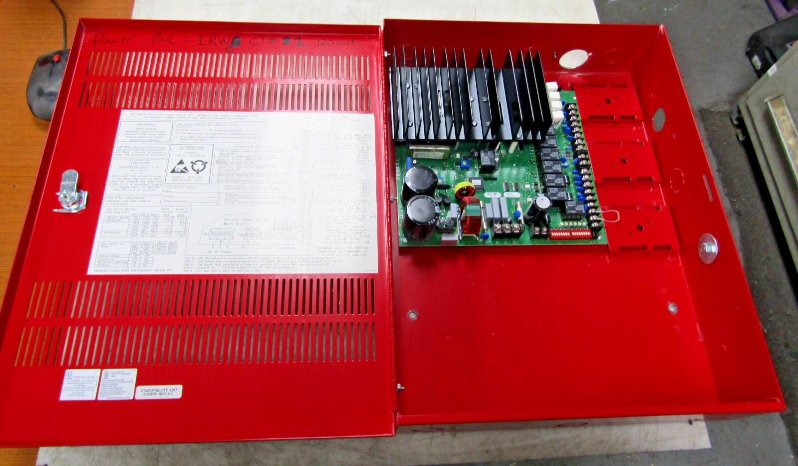 💥EST EDWARDS BPS10A REMOTE BOOSTER POWER SUPPLY FIRE ALARM PANEL