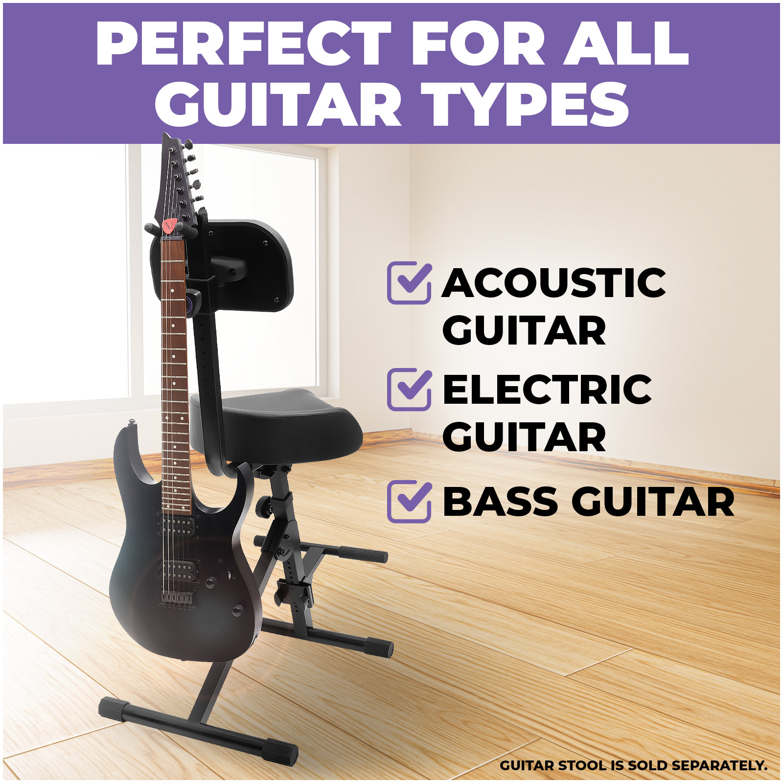 Adjustable Backrest for LS MS1150 MS1092B - Guitar Holder, Piano Bench Support