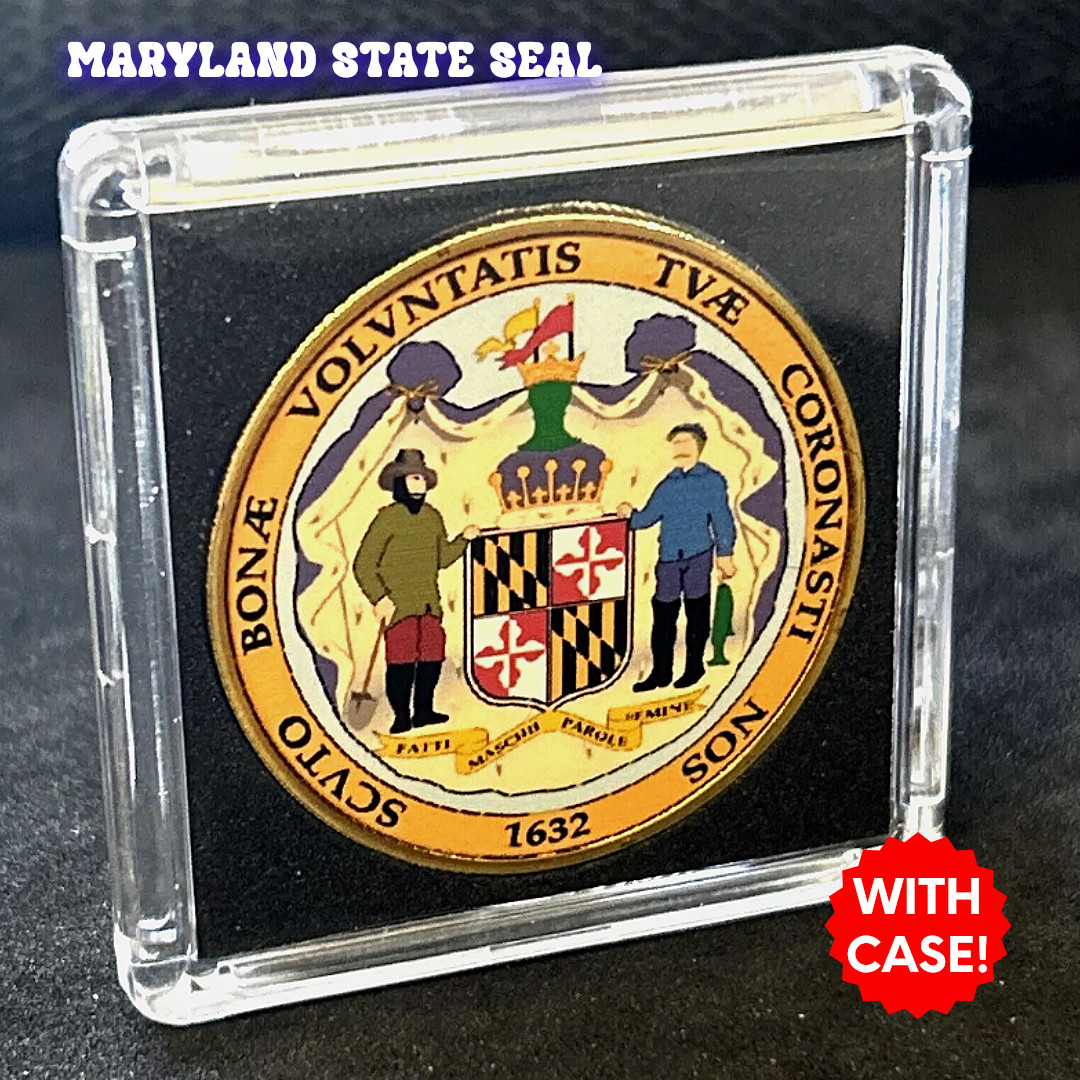 MARYLAND USA State Seal Collectible Challenge Coin CASE INCLUDED! BRAND NEW!