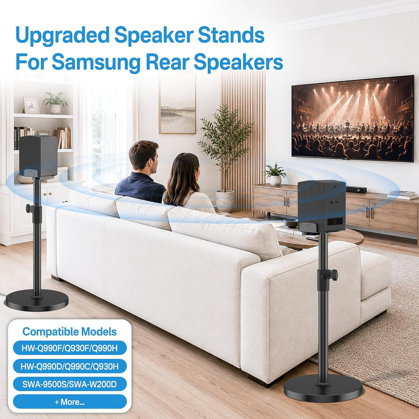 Adjustable Speaker Stand Pair for Samsung Rear Speaker