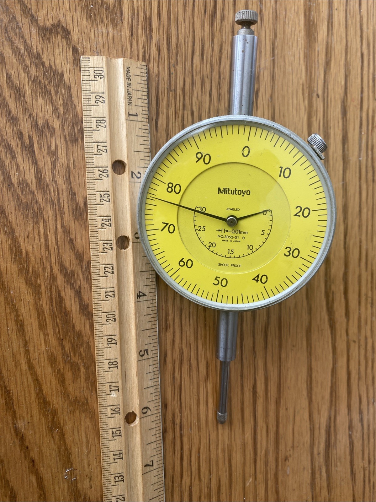 Mitutoyo 3052-01 Dial Indicator .01-30mm JEWELED