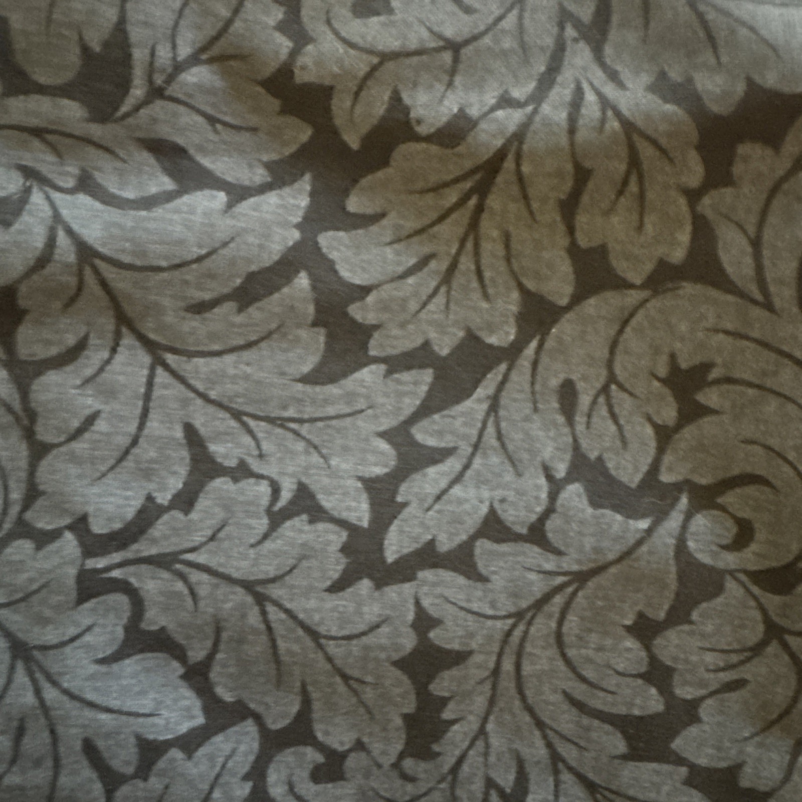100% Cotton Vintage Washed Black Leaf Pattern Fabric Quilt Material