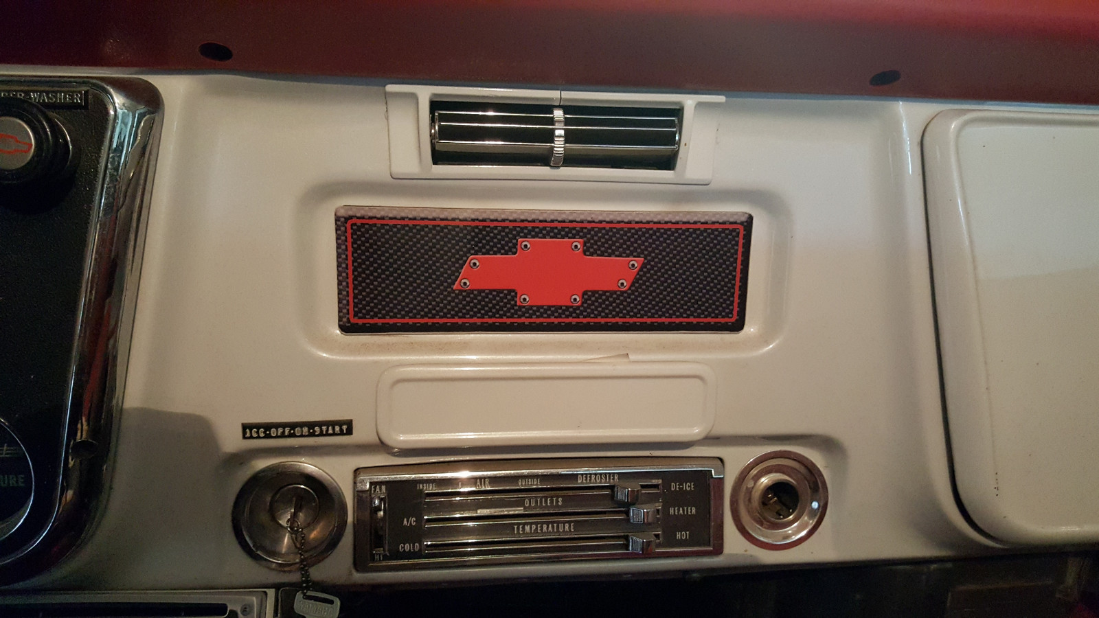 67-72 Chevy Truck Pickup Custom Radio Delete plate, 1967 1968 1969 1970 1971