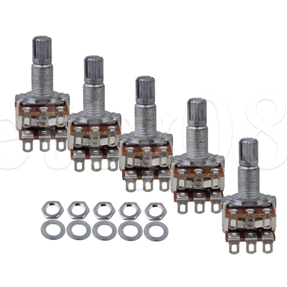 5x Dual Deck MN250K Guitar Potentiometers for Guitar Tone and Volume Control