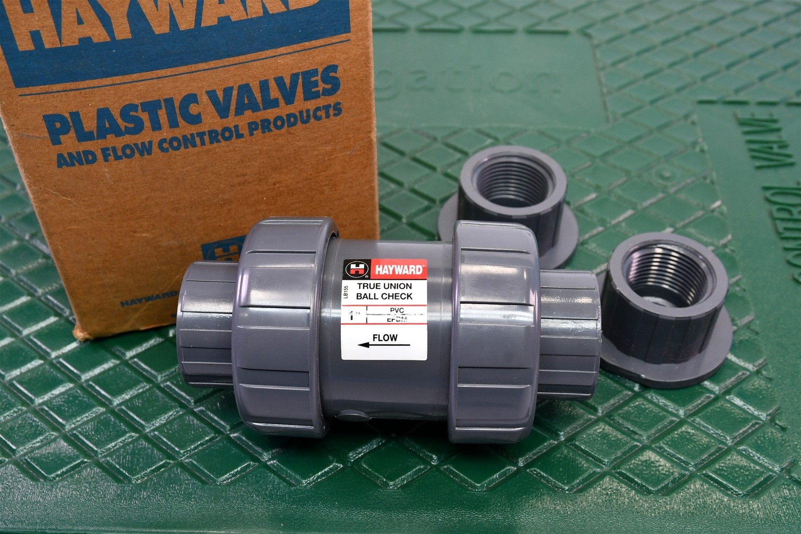 Hayward LB155 1" True Union Ball Check Valve – PVC Socket Weld EPDM Seal NSF