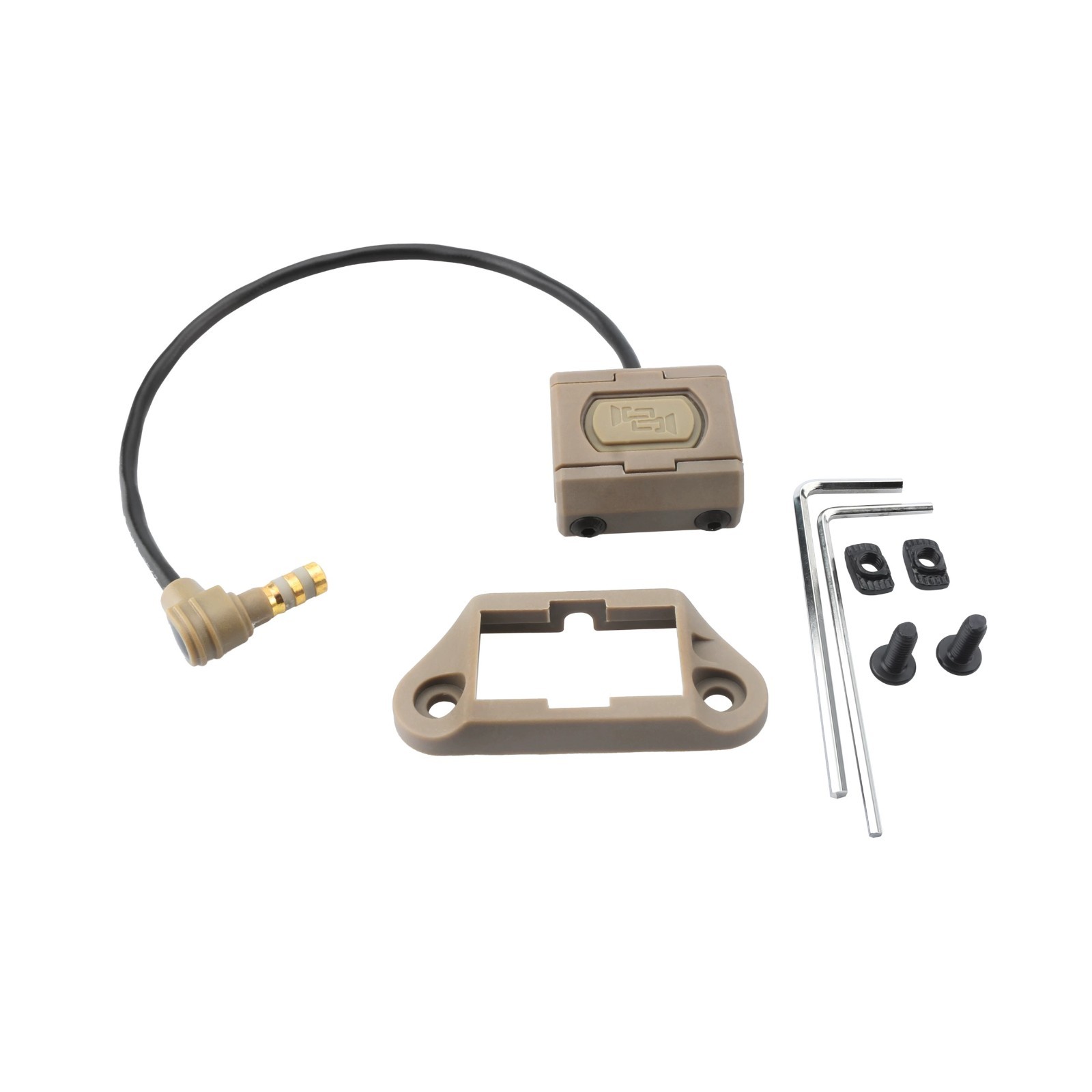Tactical Button Switch LA23 Plug Cable Length For Flashlight Hunting Black/Brown