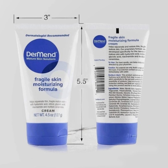 DerMend Fragile Skin Moisturizing Formula Cream 4.5 oz – Single Pack