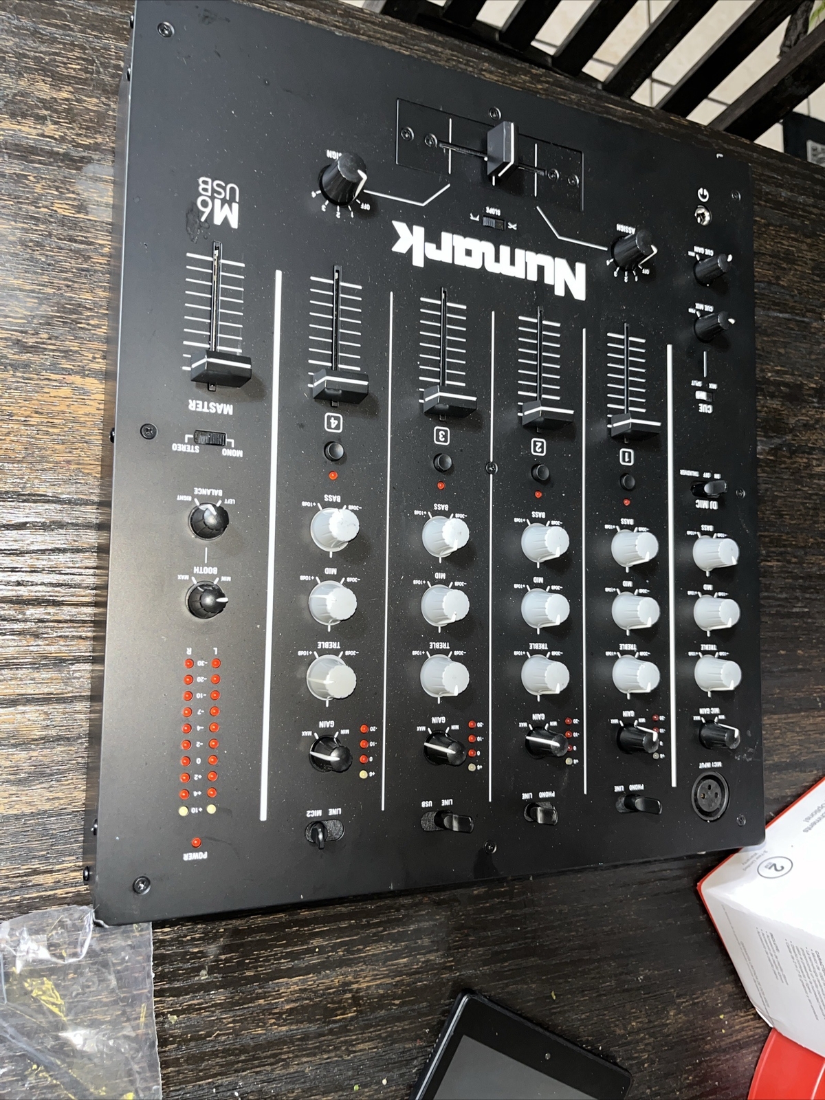 Numark M6USB 4-Channel DJ Mixer , Mezcladora, Music, Black, New