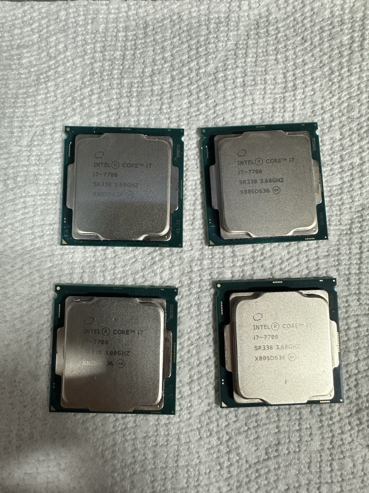 Lot of 6x Intel CPU . 4x i7 7700 & 2x i5 6500. All Pulled From Working Machines