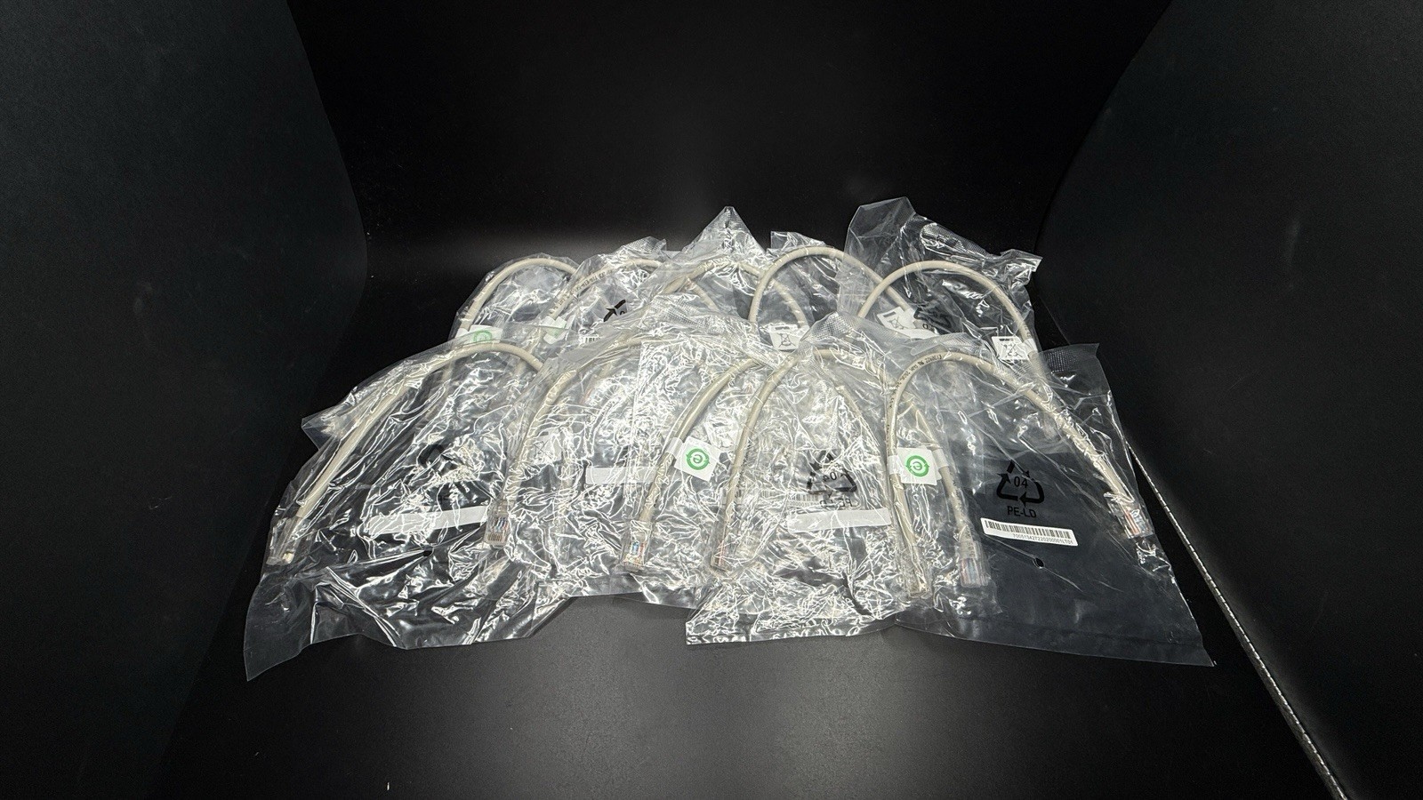 NEW SEALED Lot Of 10 Cat5E UTP Copper Patch Cable Cord 1ft 24 AWG ETL Verified