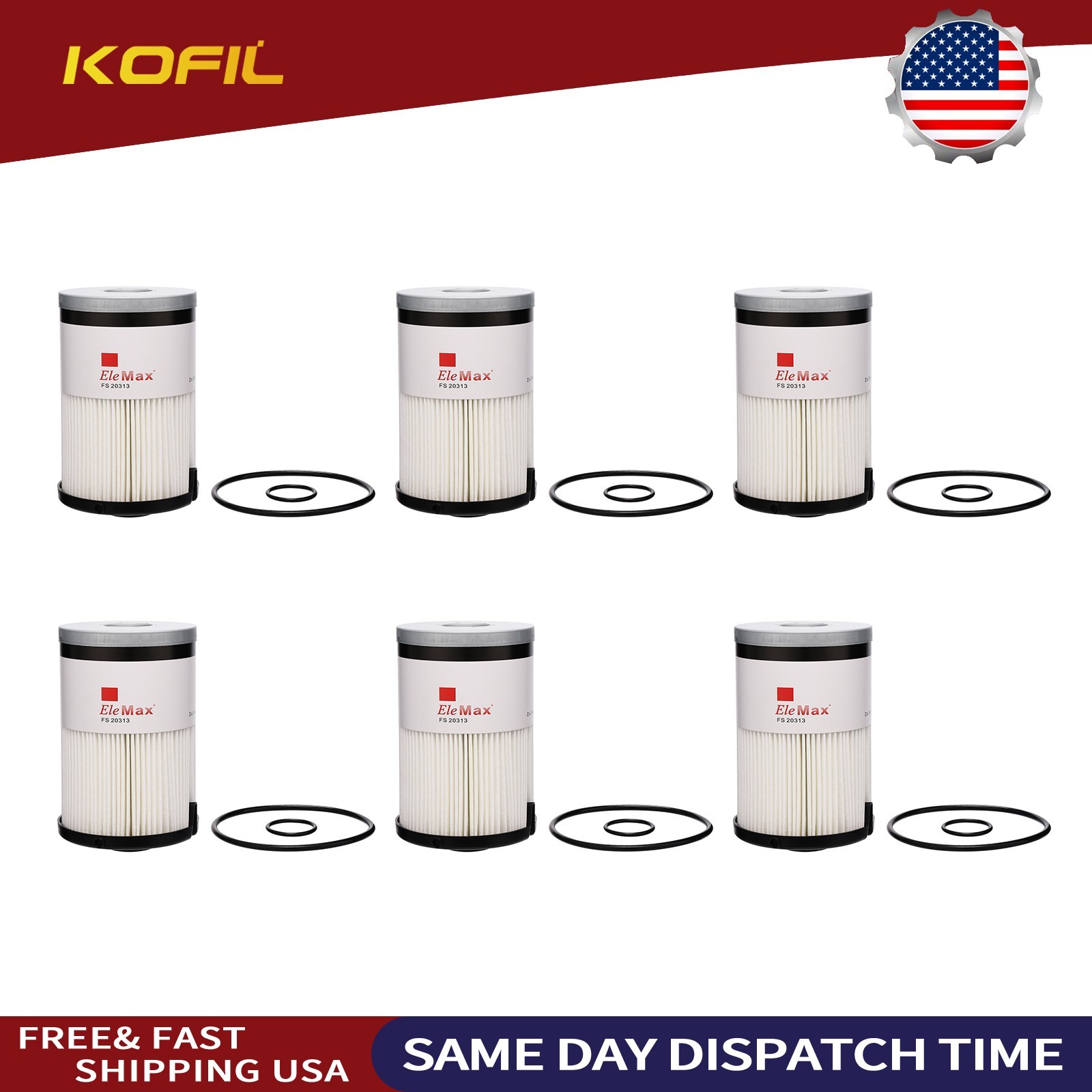 6X/ New For Fleetguard FS20313 Cummins Volvo D11/D13 Mack MP7/MP8 Fuel Separator