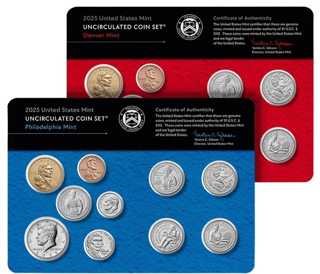 2025 US Mint Uncirculated Set - 20 Coins P & D - Sealed Box - 25RJ