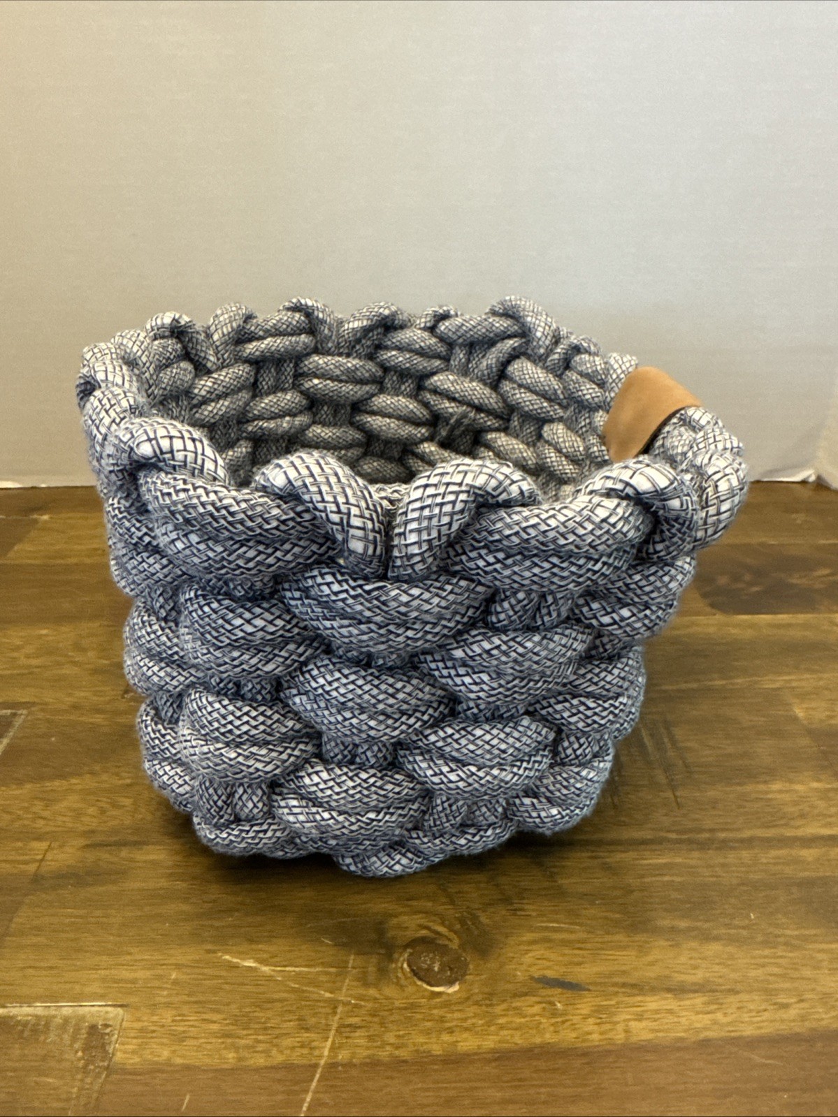 Koolaburra Woven Storage Basket Blue & White