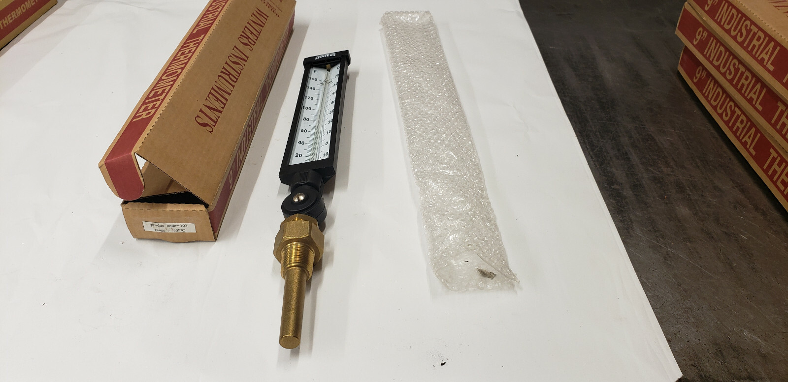 NEW Winters #103 9" Industrial Themometer  3/4" NPT,  0/160F Adjustable Angle