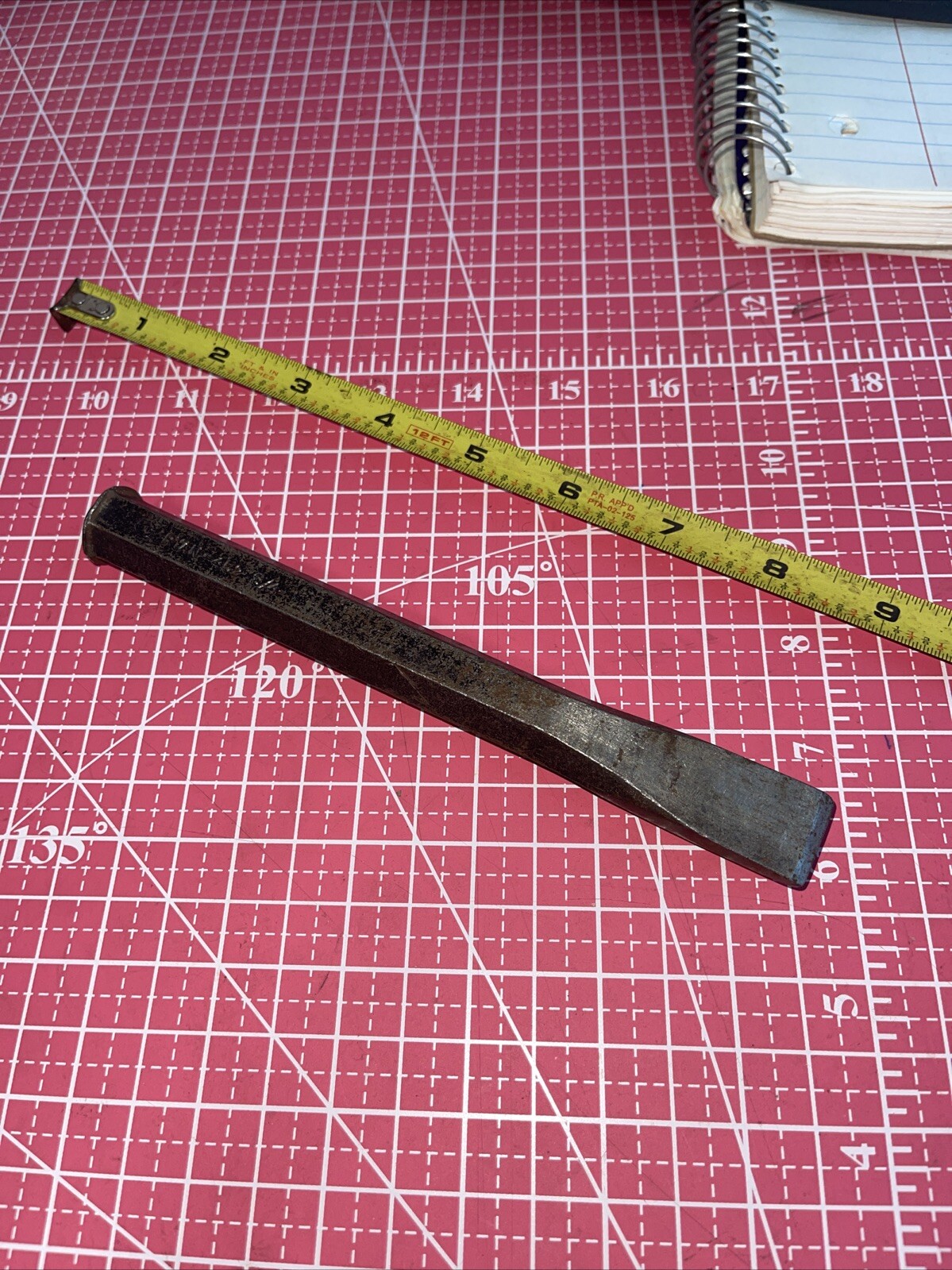 RYAN USA 452 HAND COLD CHISEL 7 In Long HEX Vintage 3/4 In Tip