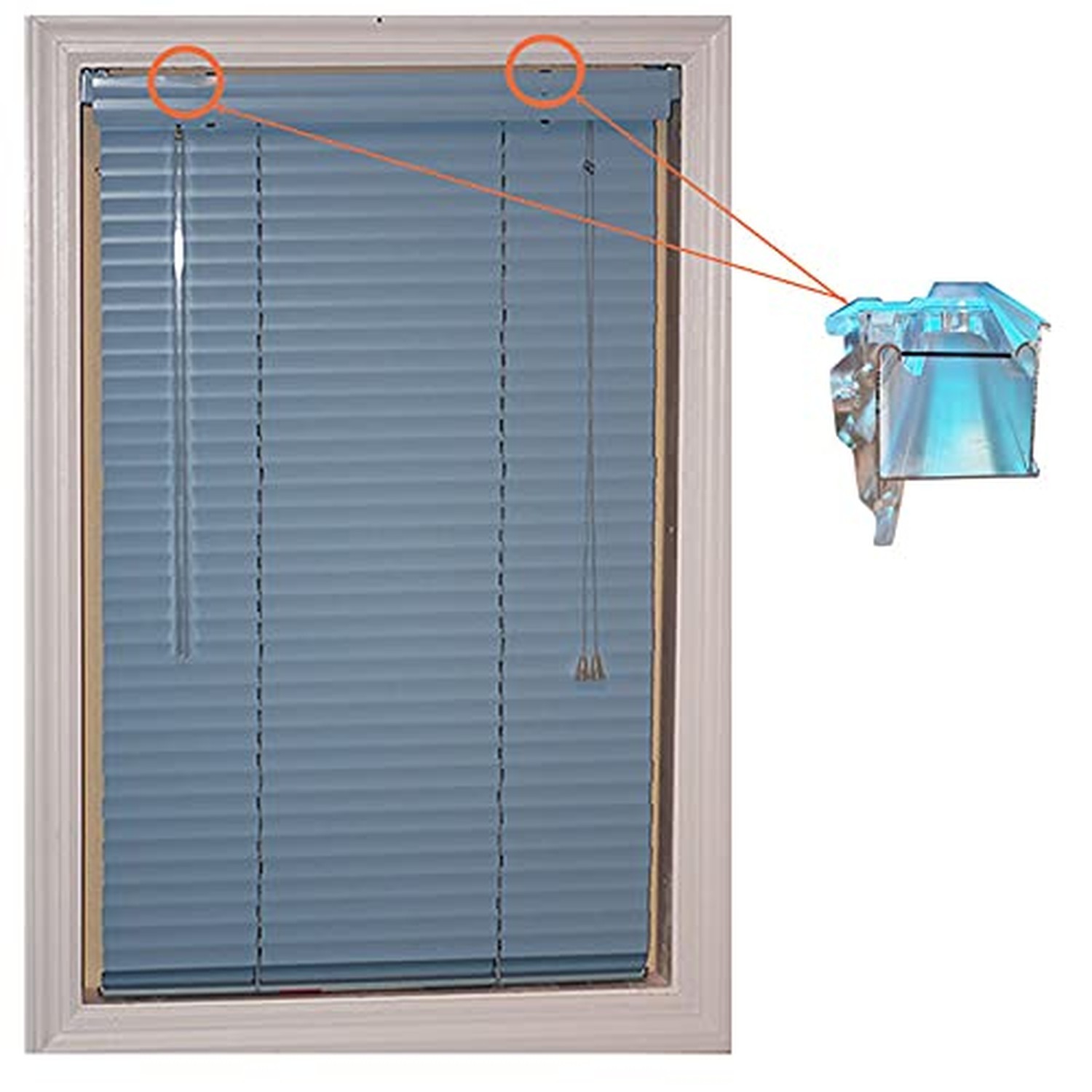 Cutelec 2pcs Clear Plastic Bracket Hidden Mounting Bracket Clips for Some 1" ...
