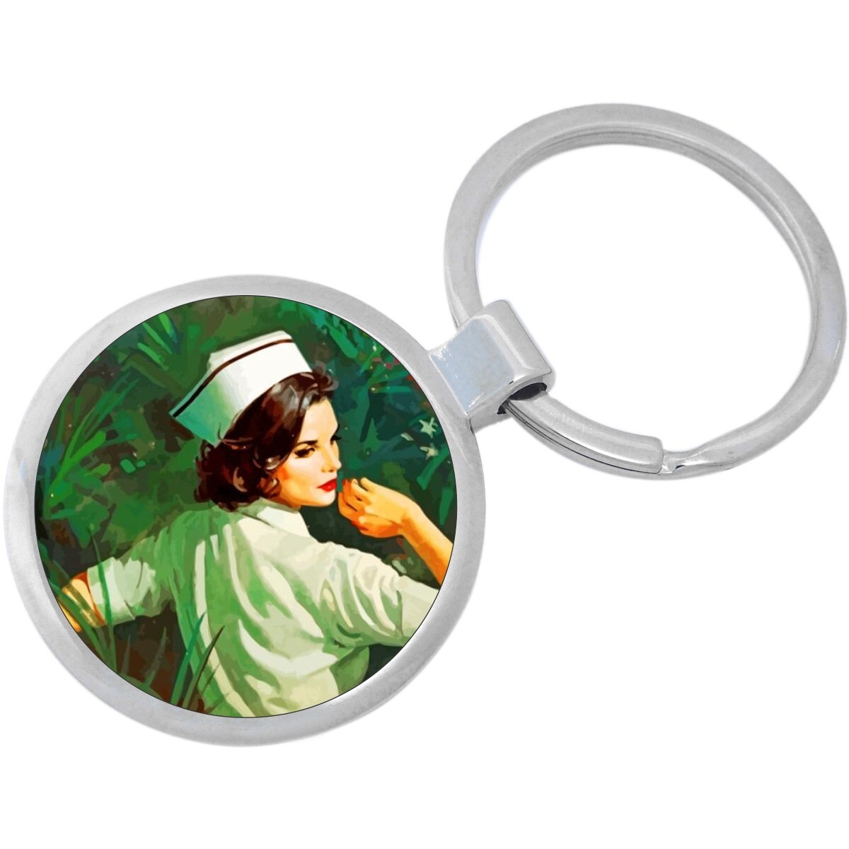 Vintage Style Nurse Keychain - Includes 1.25 Inch Loop for Keys or Backpack