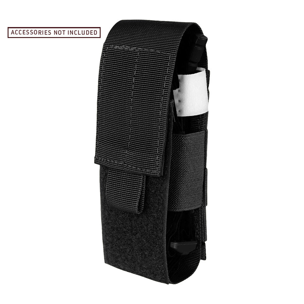 BLACK Universal Tourniquet Pouch EMT Medic Emergency Airsoft 7.5"H x 3.5"W x 3"D