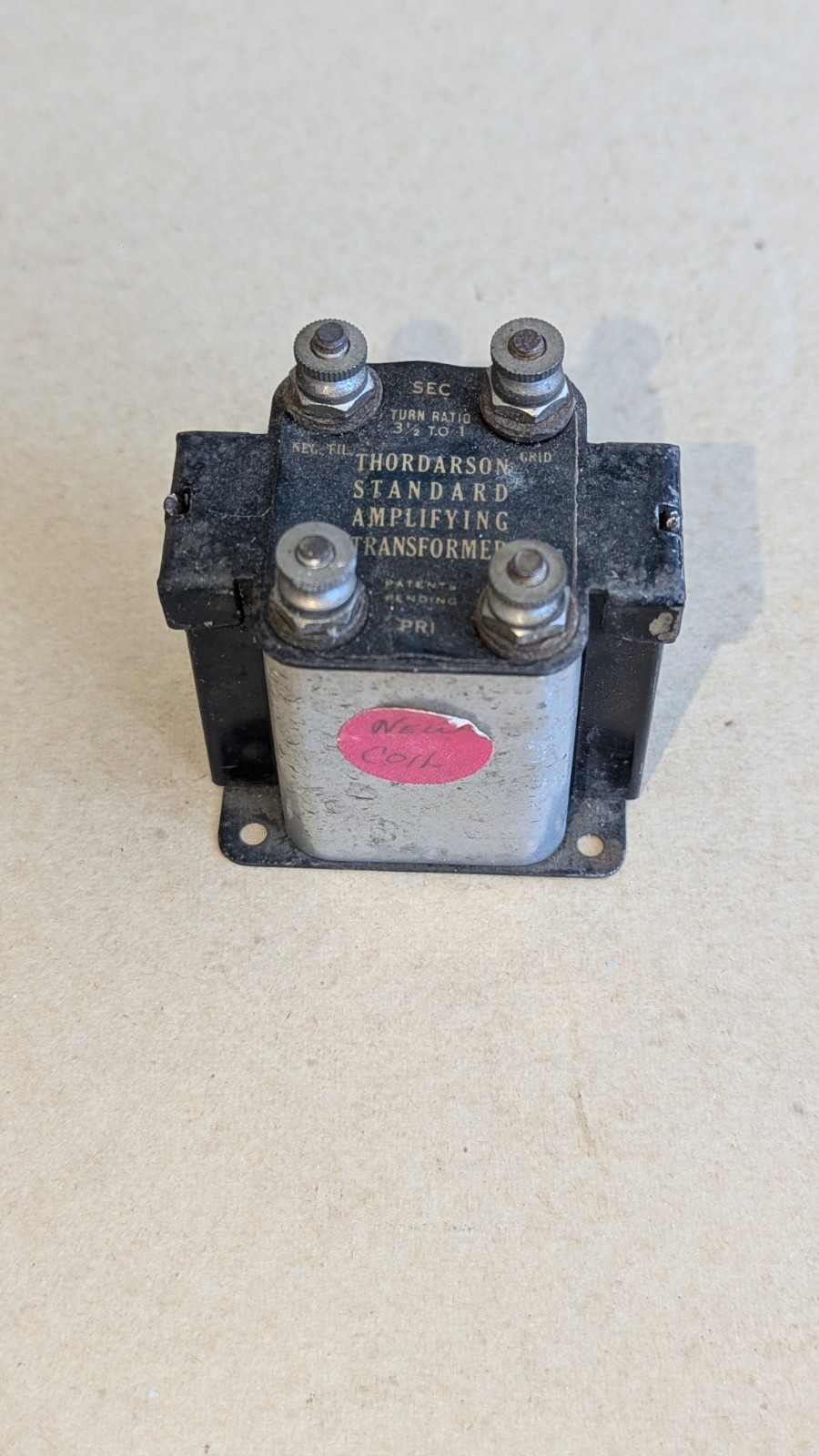 Vintage Thordarson Standard Amplifying Transformer 3.5:1 Ratio Tube Radio Audio