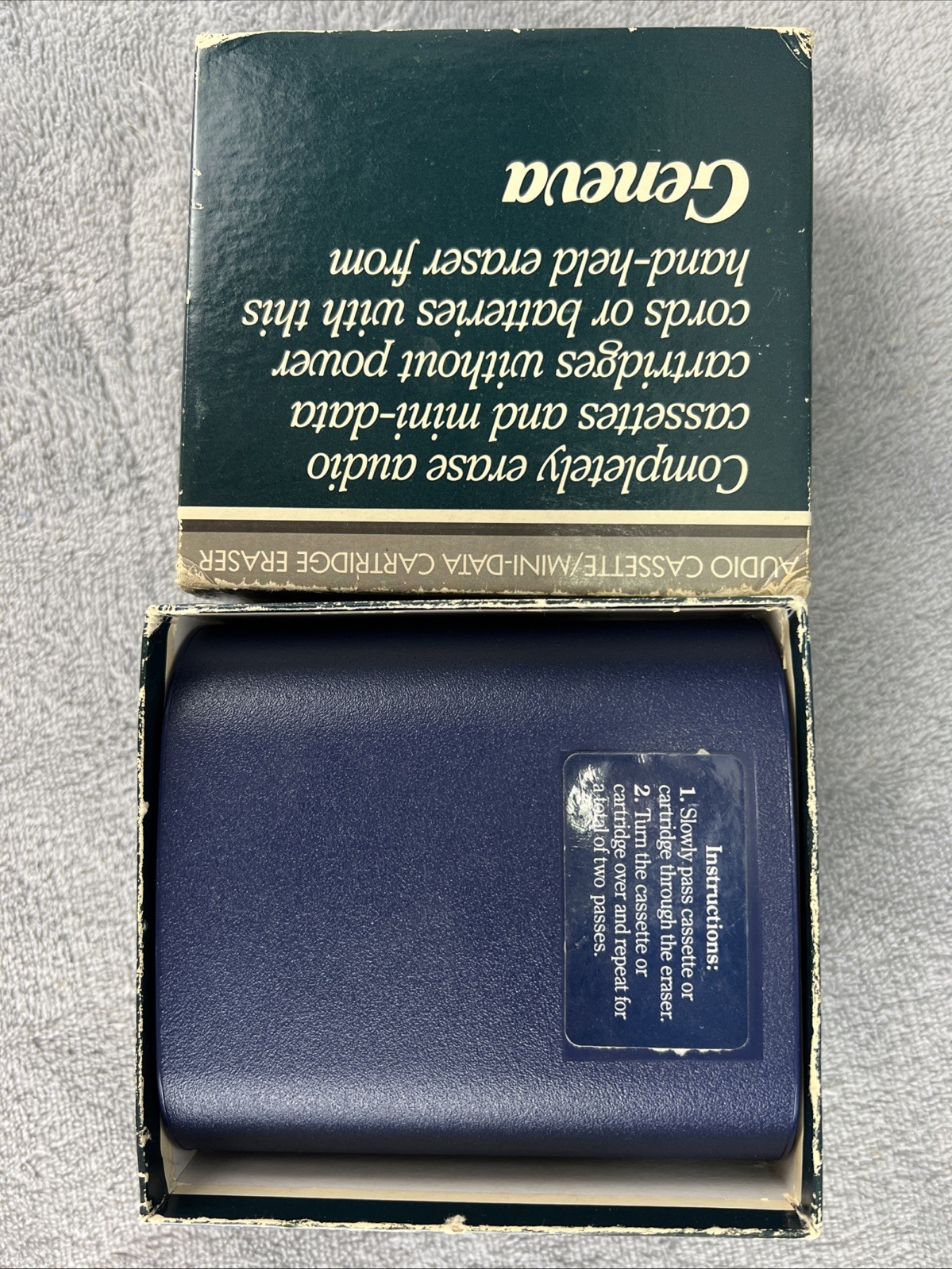Vtg Tape Audio Cassette Eraser Geneva QM-230 Mini-Data Cartridge 16 Flux 1986