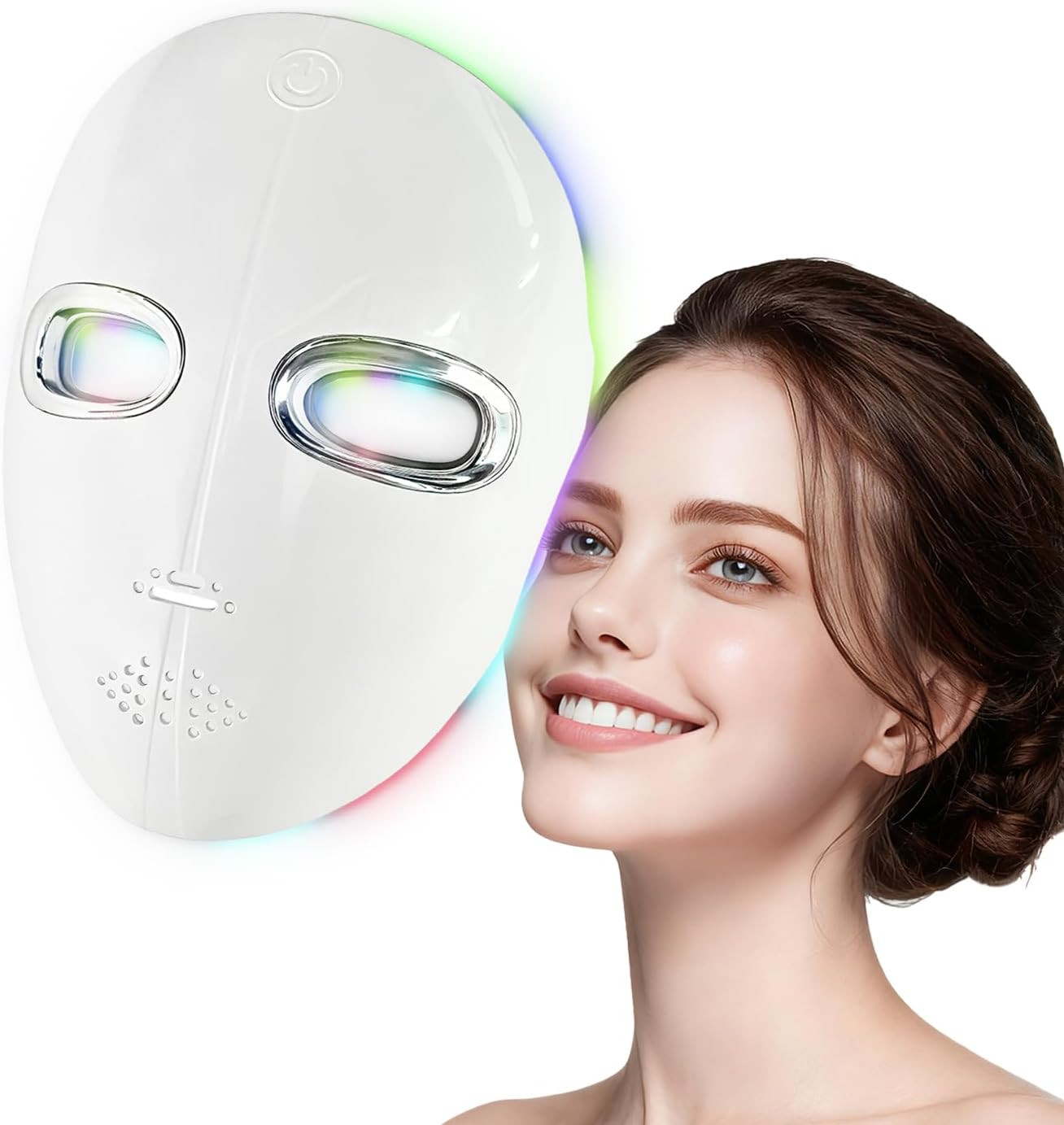 Red Light Therapy Mask for Face,Led Therapy Mask,Rechargeable Near-Infrared Red