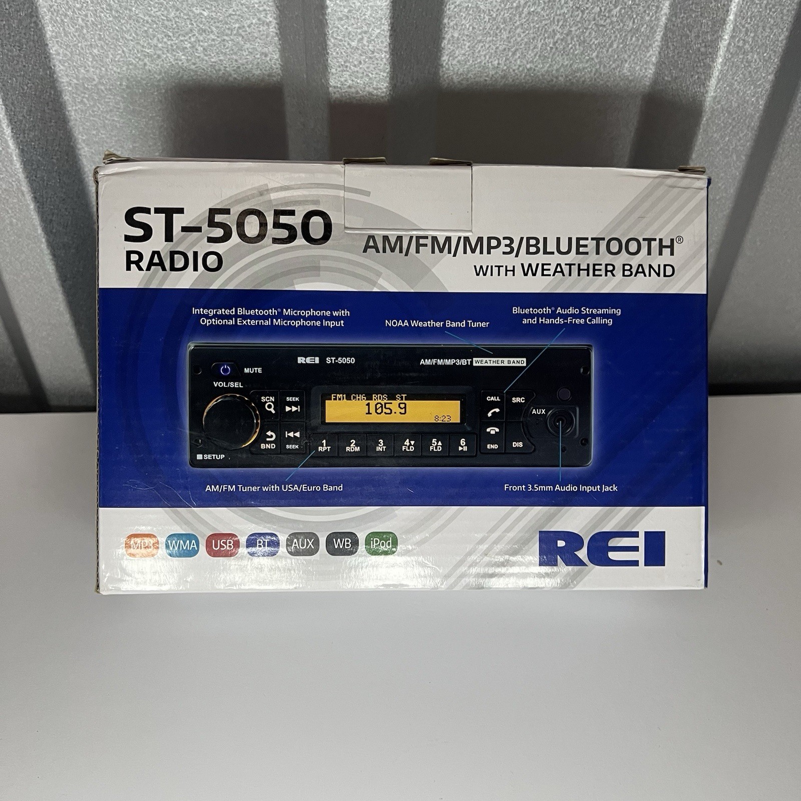 REI Radio ST-5050 Short Chassis AM/FM/BT/USB/PA Open Box