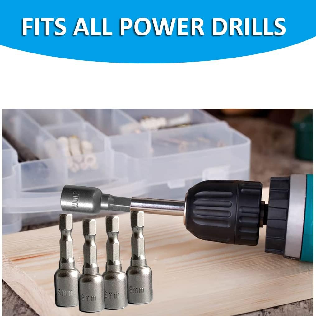 5/16'' Nut Driver Bit Sets 10PCS, 5/16 Inch Nut Driver Hex Shank Quick C
