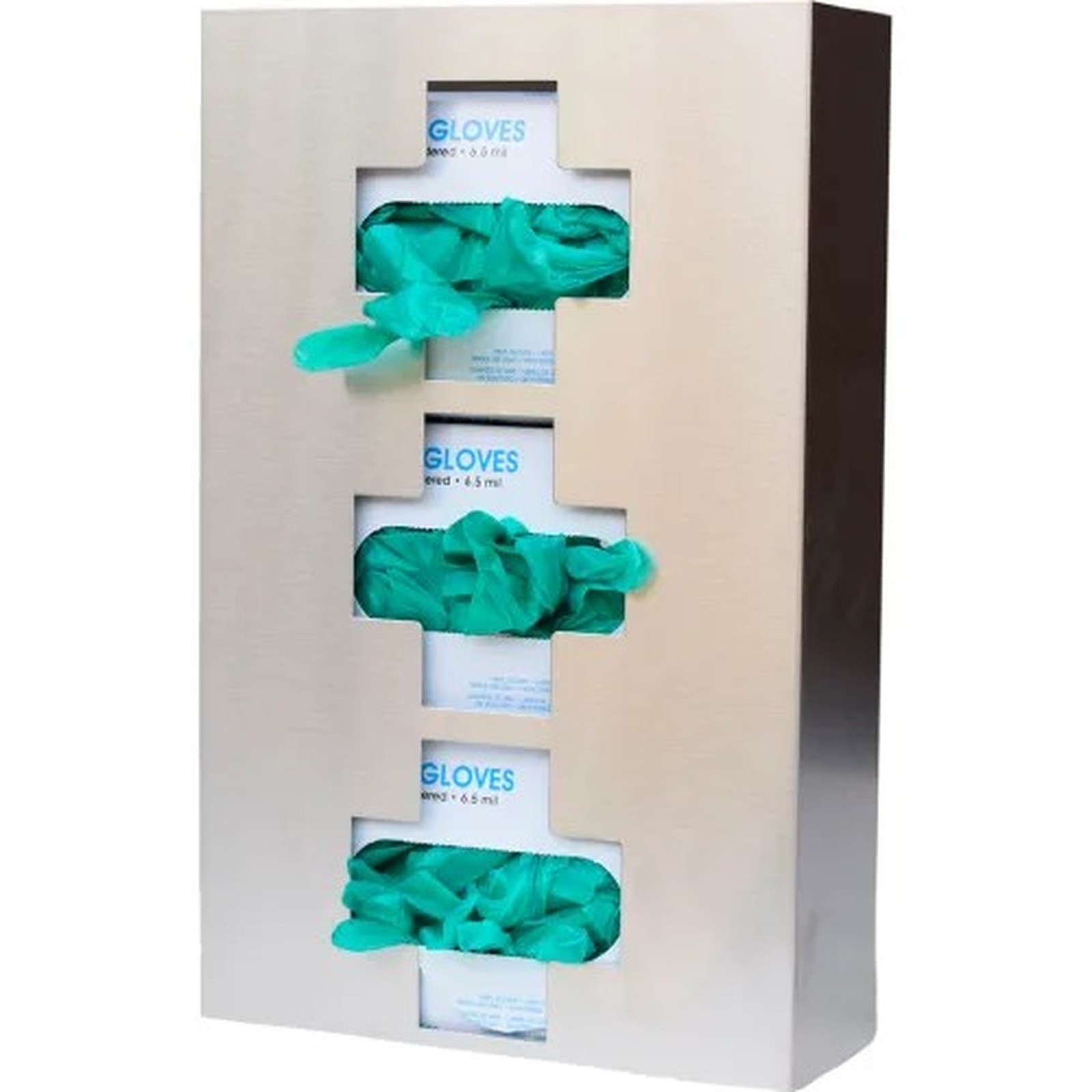 305337 Stainless Steel Triple Glove Box Holder, Medical Cross Design, 1/PK