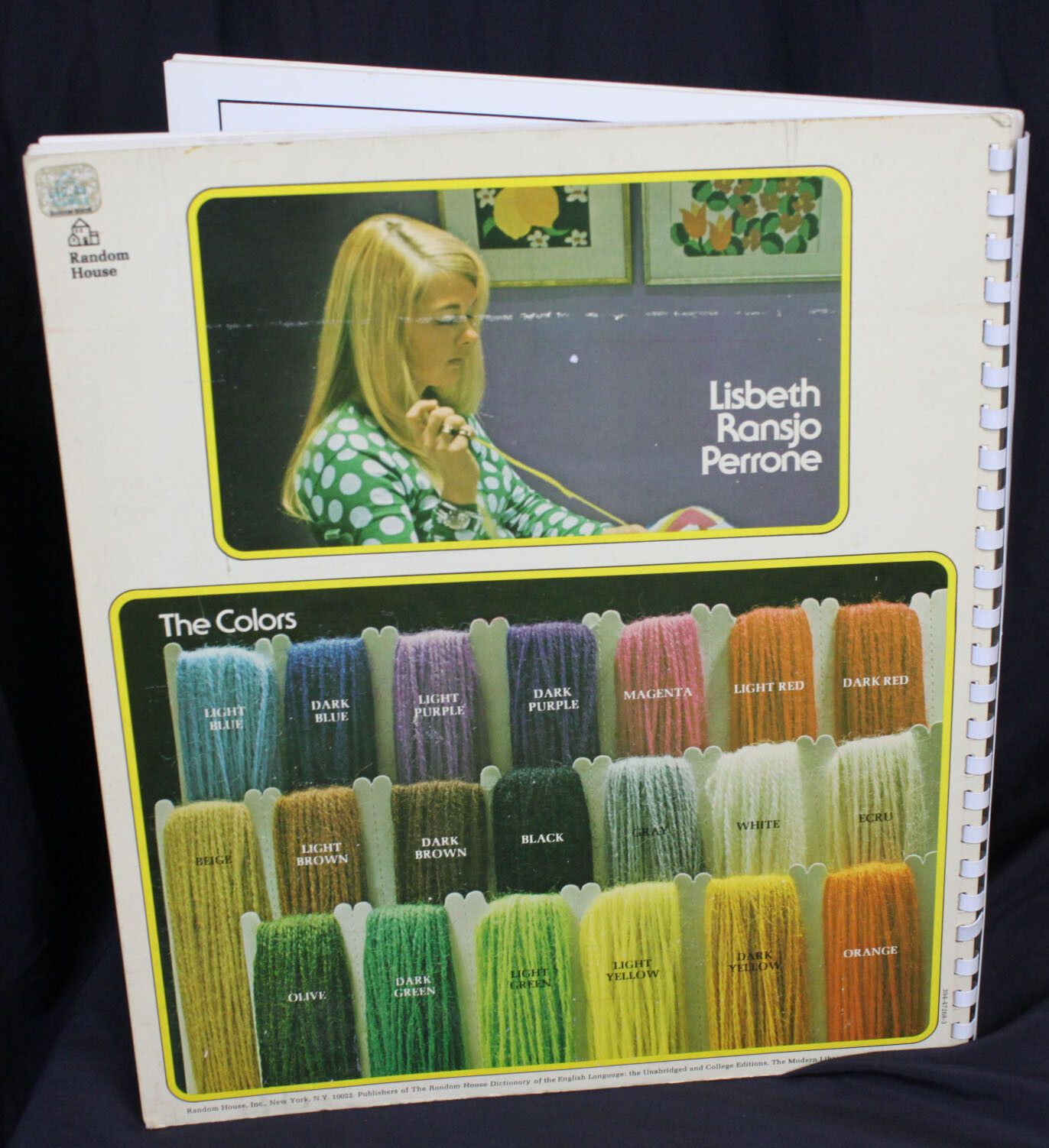 Vtg Needlepoint Workbook Lisbeth Perrone Spiral Bound 40 Patterns MCM Embroidery