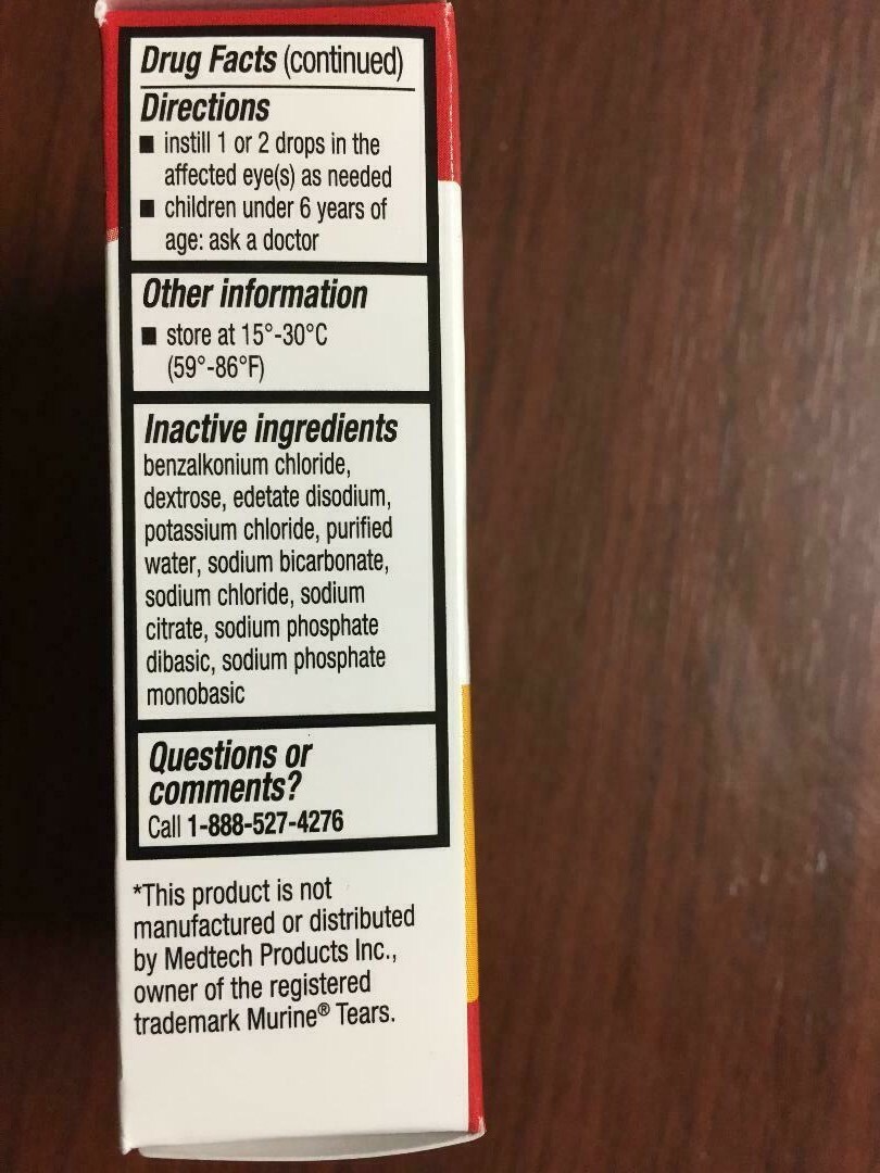 ARTIFICIAL TEARS OPHTHALMIC SOLUTION 15 ML (PACK OF 6)