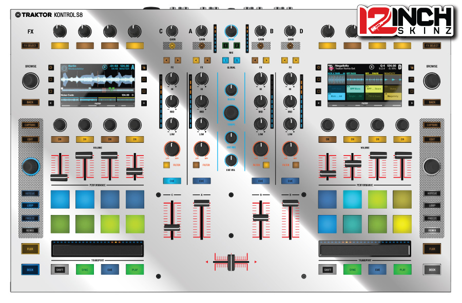 Native Instruments Kontrol S8 Skin - mirror silver