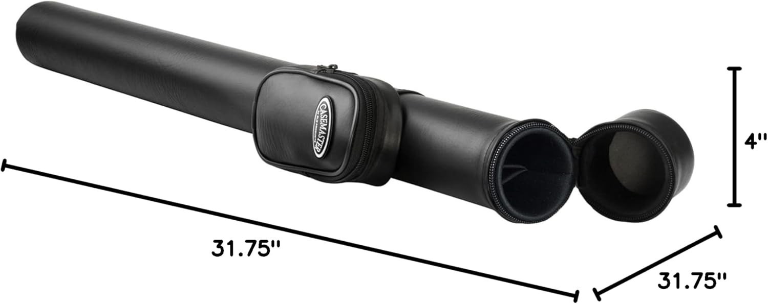 Durable Leatherette Q-Vault Cue Case - Protective 2-Piece Storage Solution