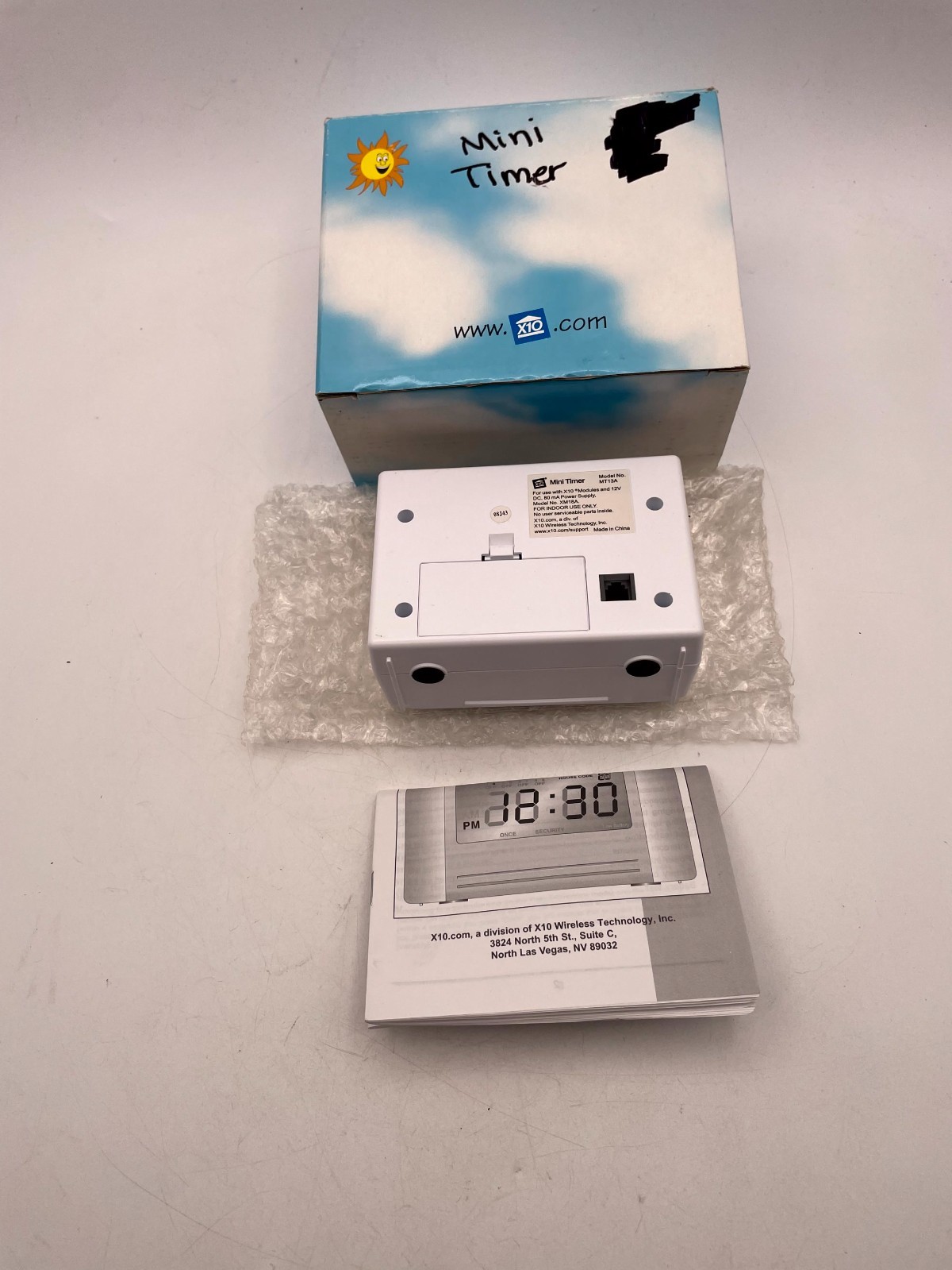 X-10 MT13A Mini-Timer Control Center White Digital Wall Mounted NEED BATTERY