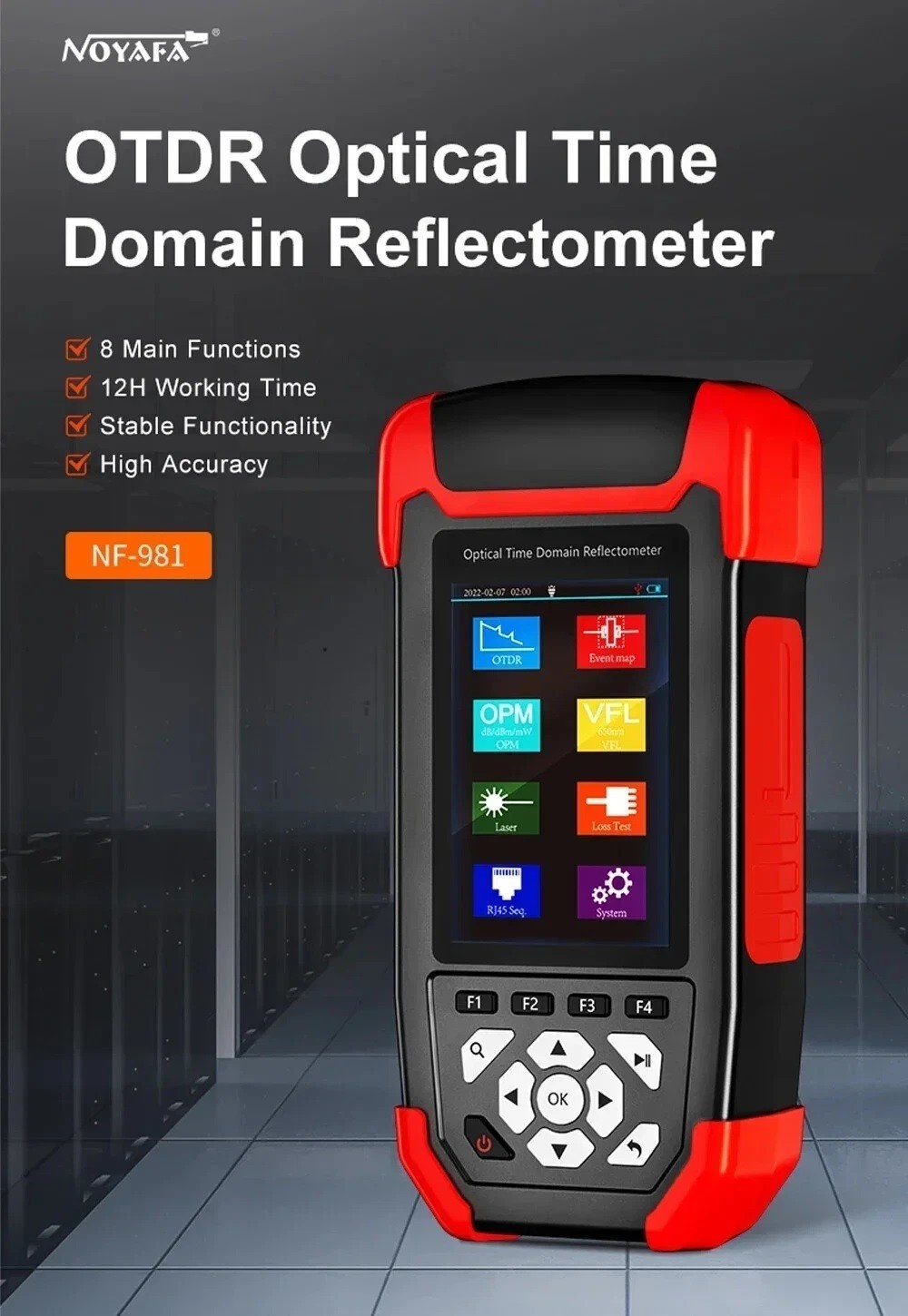 OTDR Fiber Optic Tester Optical Power Meter Test Visual Fault Locator Red Light