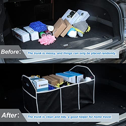 Car Trunk Organizer, Portable Foldable Waterproof Auto Storage Bag with Black2