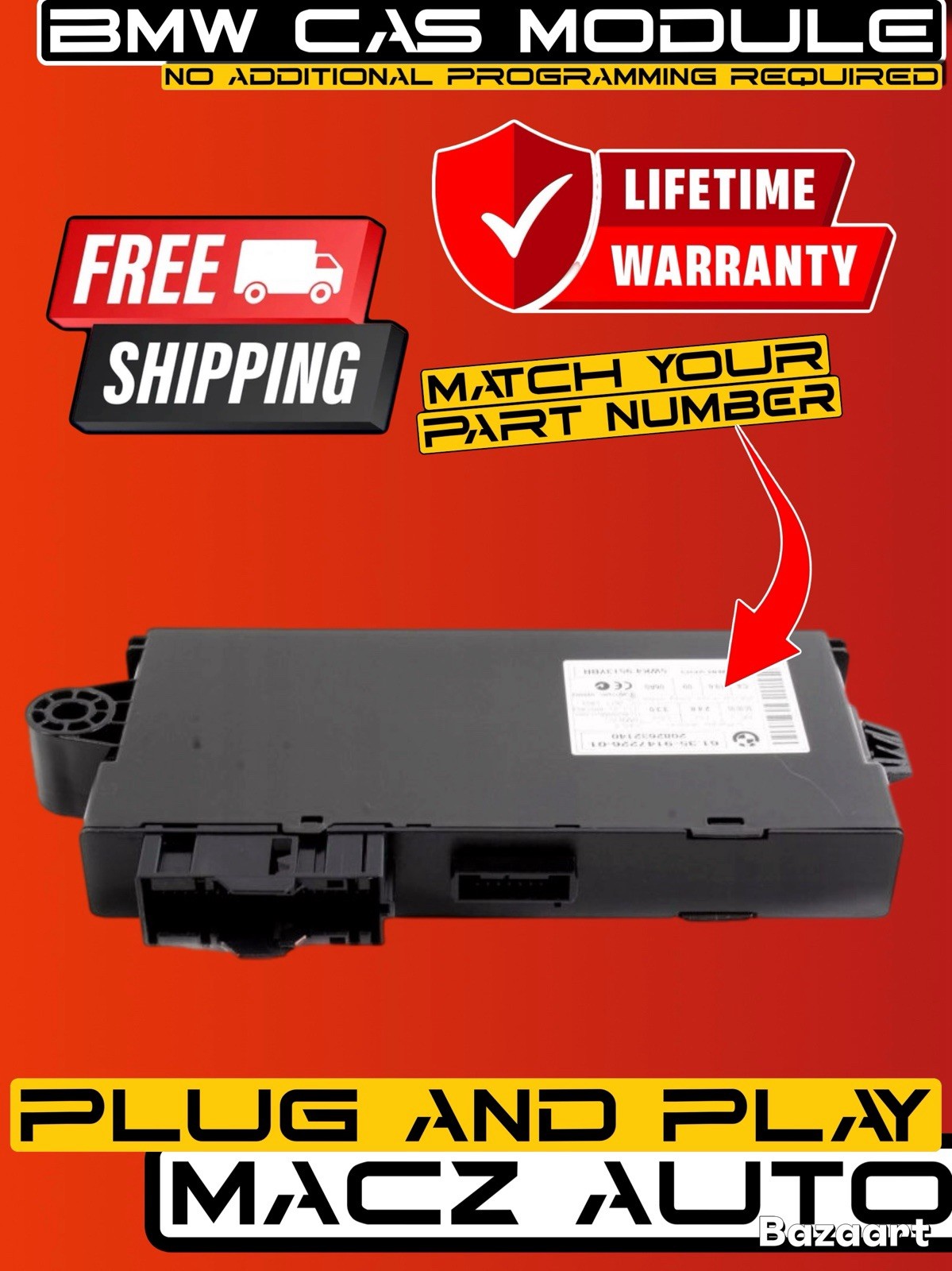 BMW E88 E60 E70 E90 MINI R55 R56 R60 CAS3 EWS Control Unit CAS Module 9395656