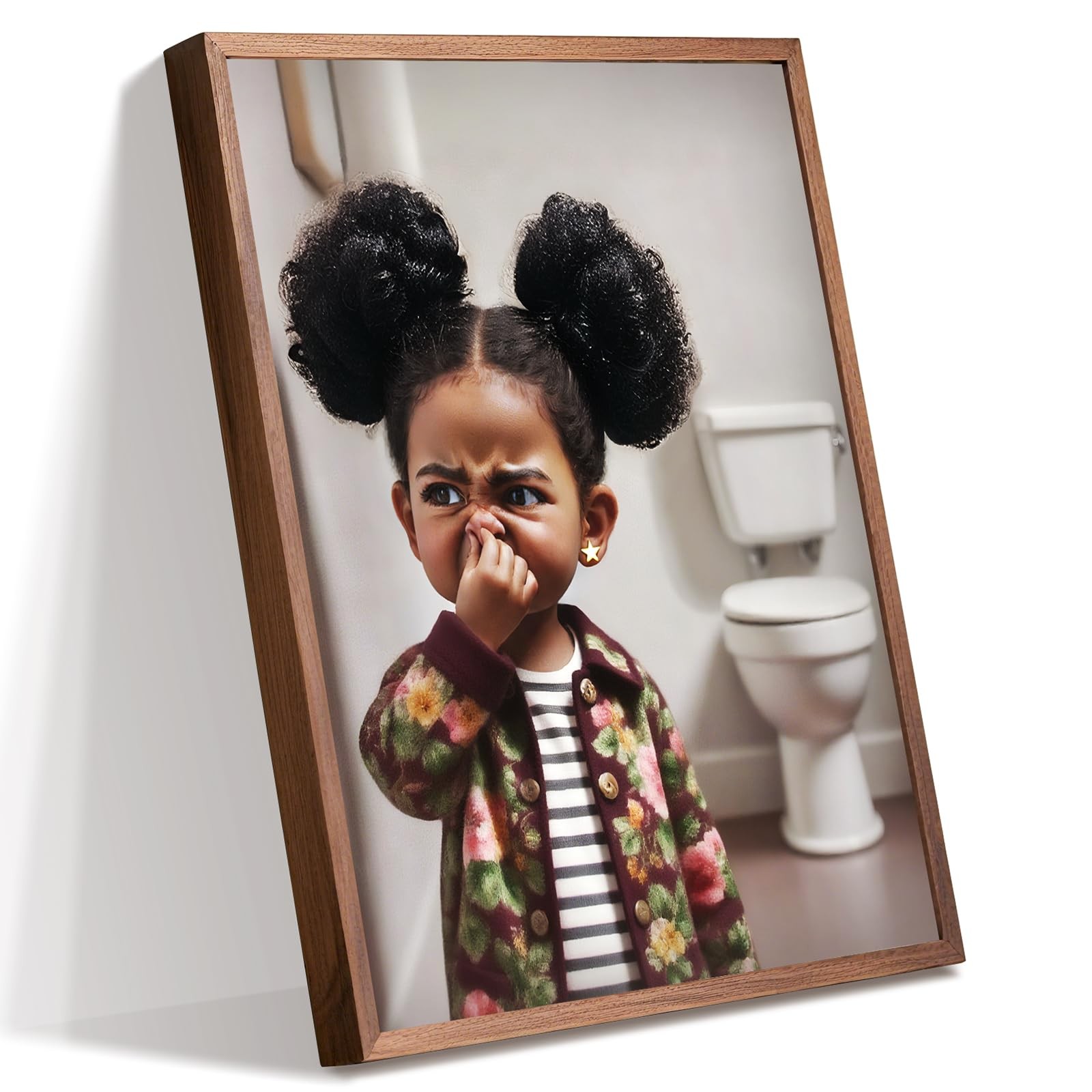 Colorato Stank Face Bathroom Art - Funny Black 16"L x 12"W, Multiple colors