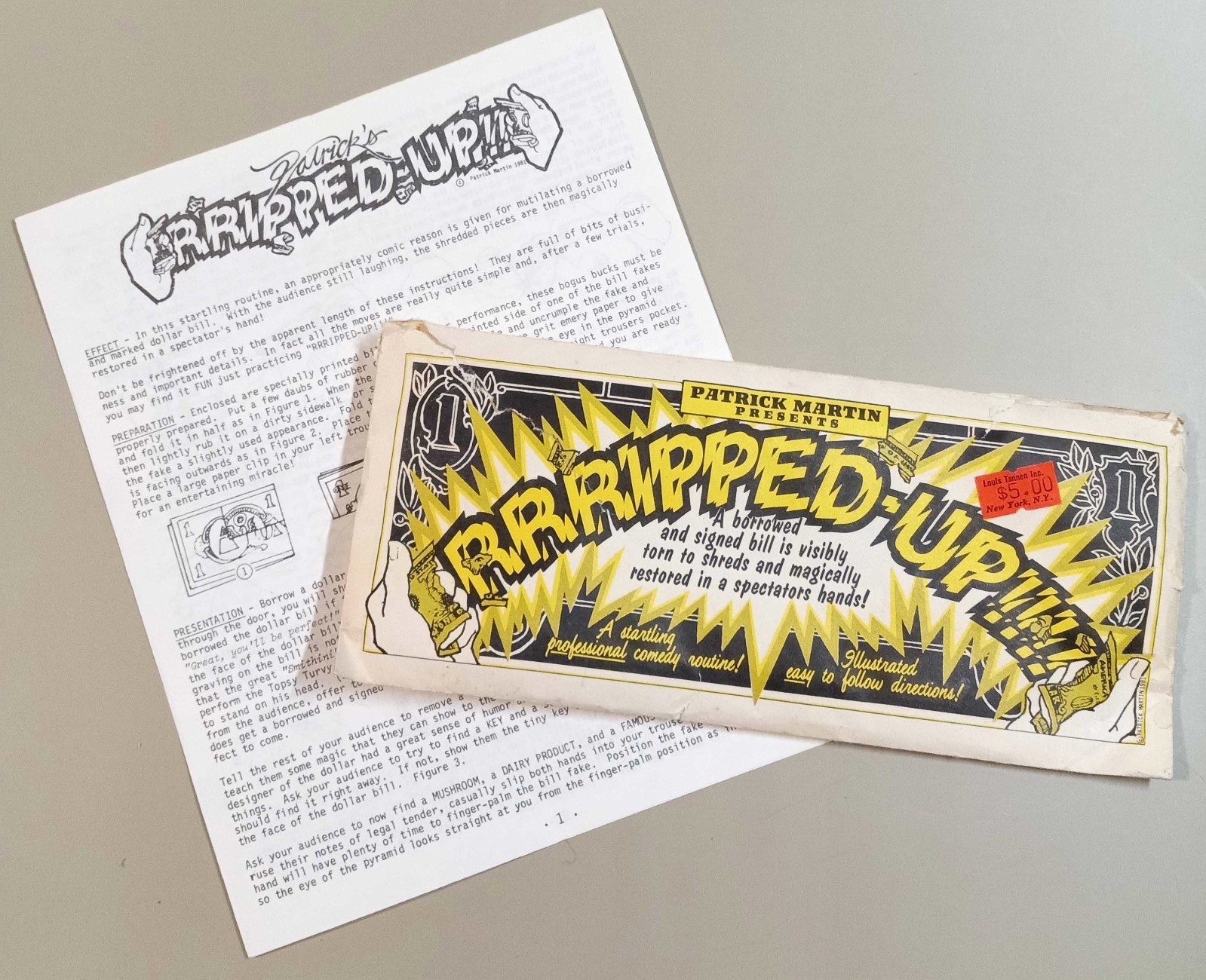 Ripped-Up by Patrick Martin, Torn & Restored Borrowed Signed Bill Magic Trick