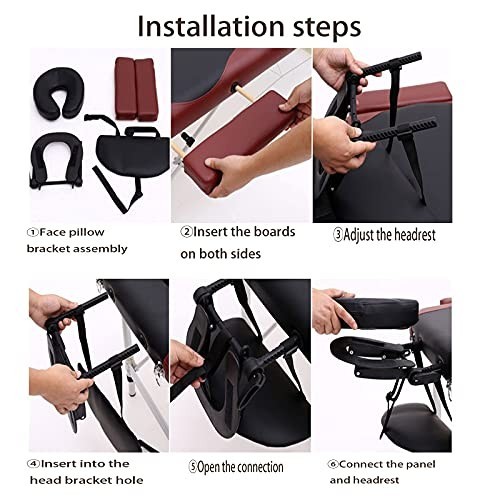 Adjustable Massage Table Face Cradle - Universal Black Headrest for Comfort