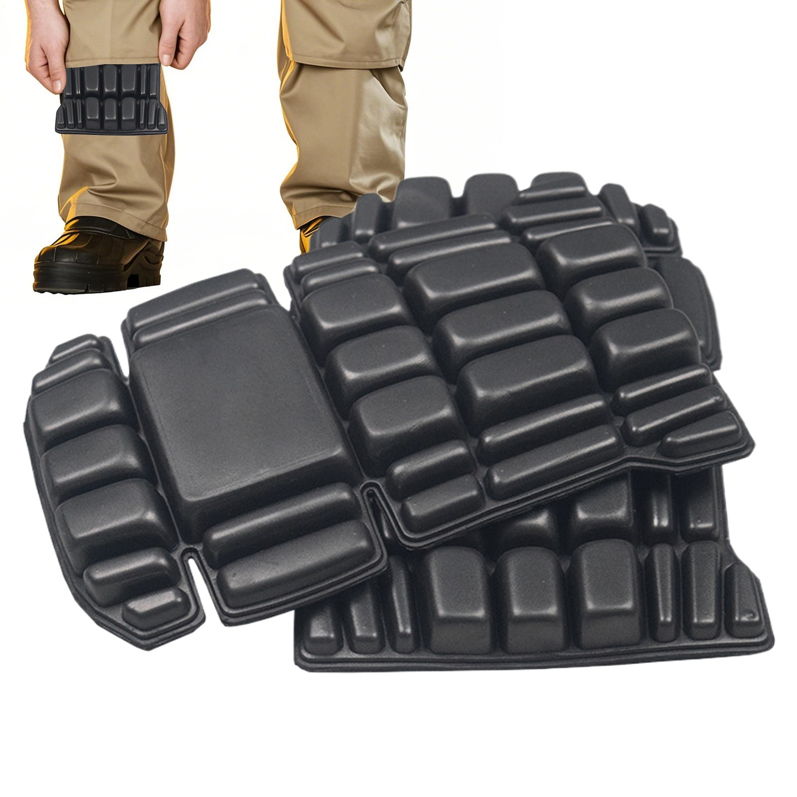 Construction Knee Pads 1 Pair No Strap Cargo Knee Pad Heavy Duty Kneepad