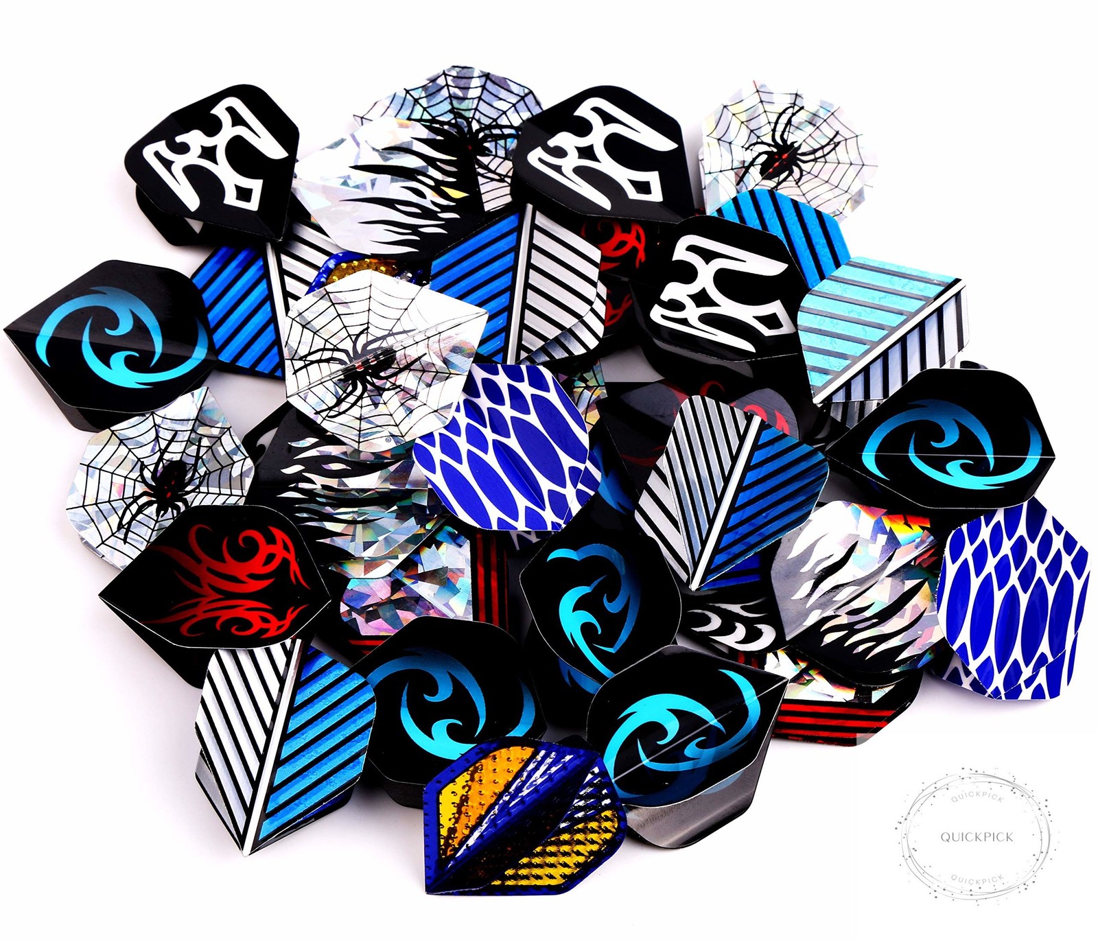Dart Flights,144 pcs Standard Shape Professional Flight Feather Replacement Tail