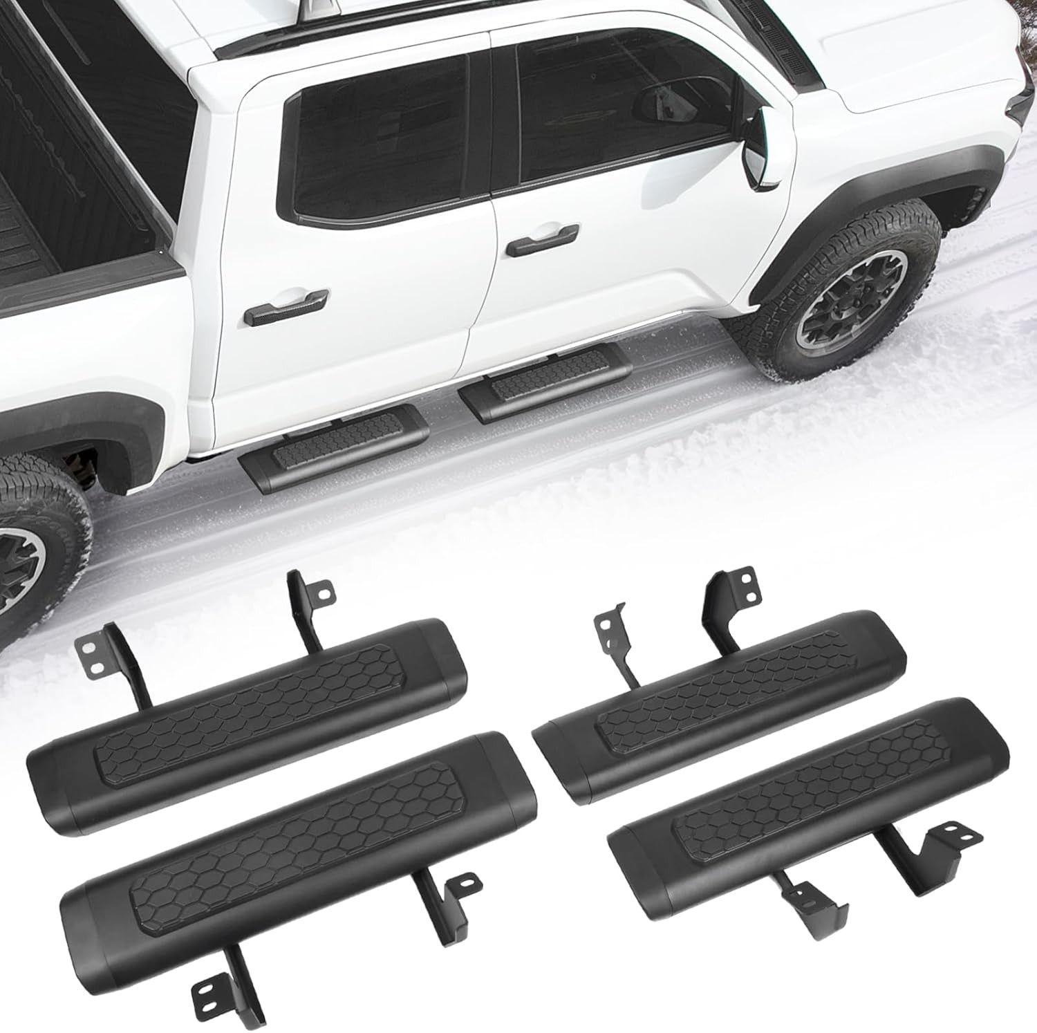 4PCS EZ Side Steps Fit for 2022-2025 2026 Toyota Tundra CREWMAX CAB Running Boar