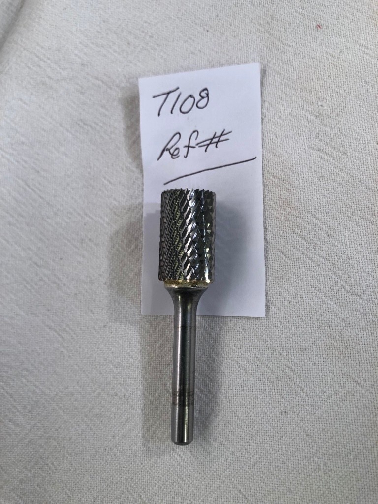 1 NEW FALCON / SGS 1/4" SHANK CARBIDE BURR. SB-6 DOUBLE CUT. END CUT. USA (T108)
