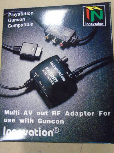 PS2 PS3 PS1 Playstation Guncon Multi AV Cable RF Switch Audio Video SCPH-1160