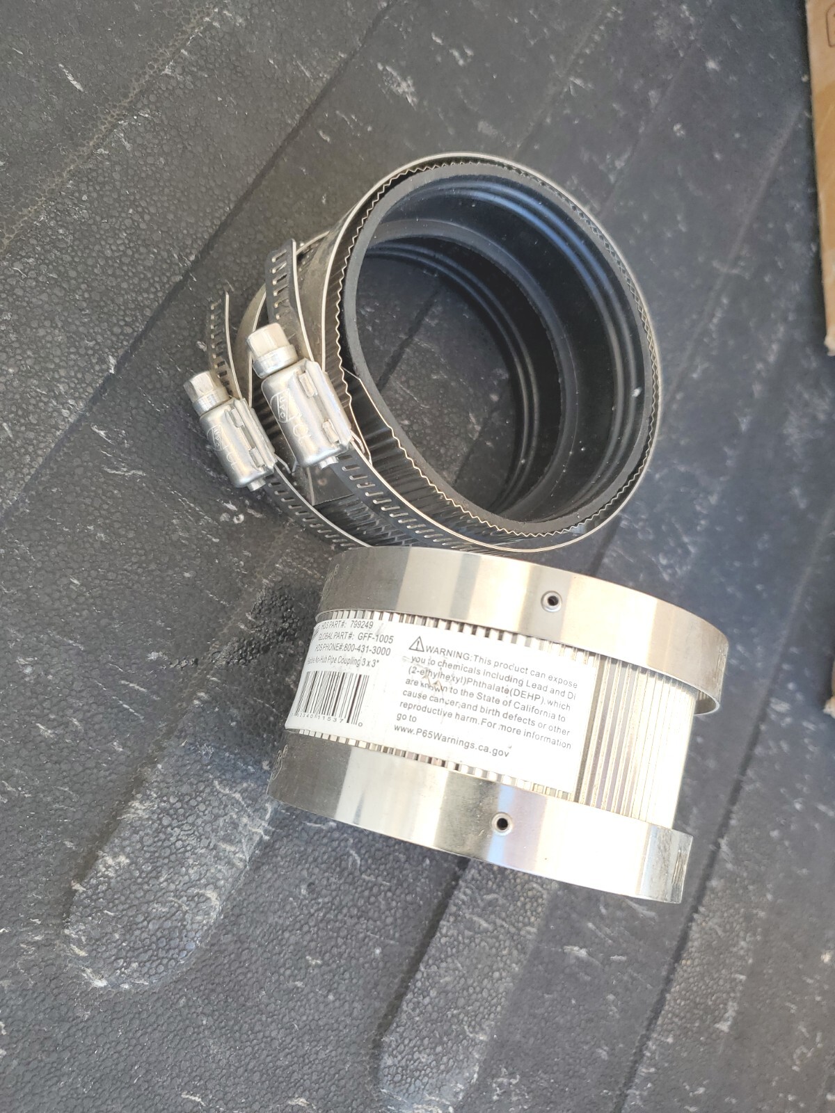 2 PACK NHC-33 Flexible No-Hub Pipe Coupling, 3 X 3"Replacement  For ernco NH-33