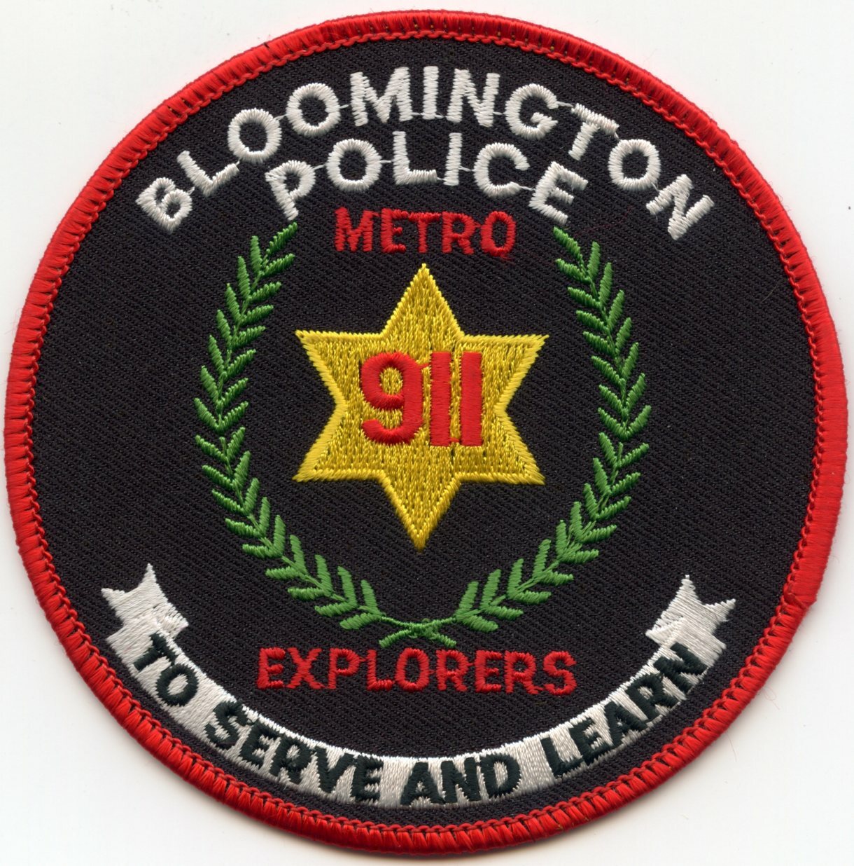 BLOOMINGTON ILLINOIS IL To Serve And Learn EXPLORER POLICE PATCH